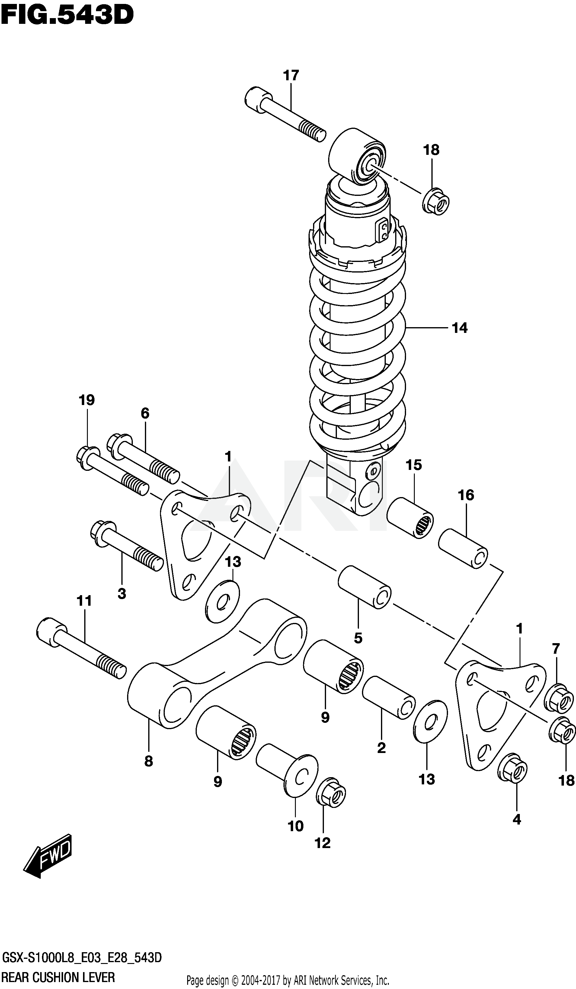 REAR CUSHION LEVER (GSX-S1000AZL8 E28)