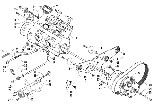 ENGINE AND RELATED PARTS