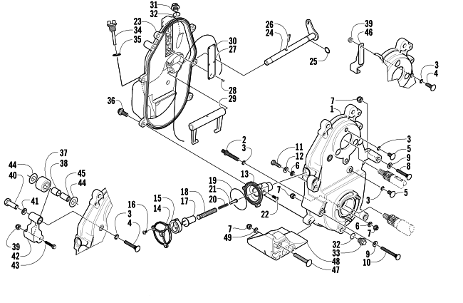 DROPCASE AND CHAIN TENSION ASSEMBLY