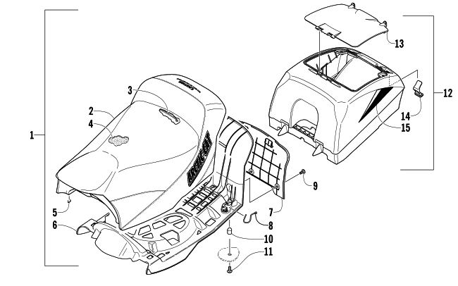 SEAT AND STORAGE BOX ASSEMBLY