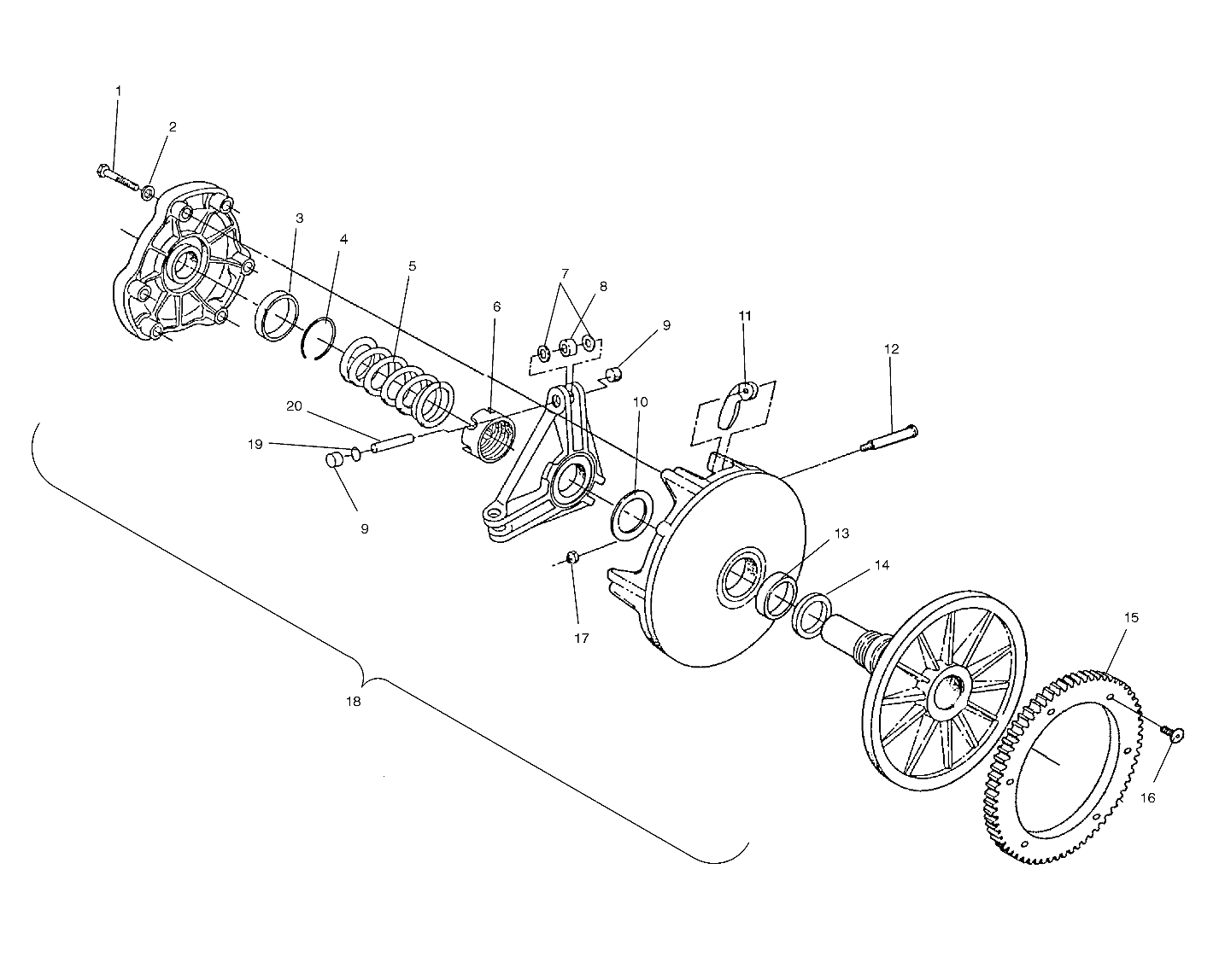 DRIVE CLUTCH - S03NT7CS/S03NT8CS (4978117811B13)