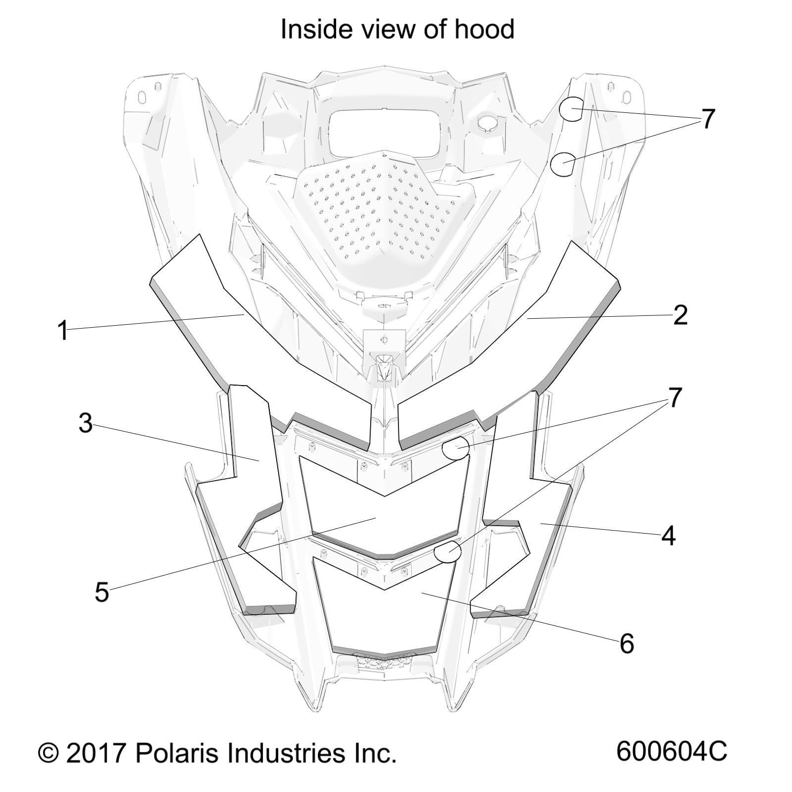 BODY, HOOD FOAM/FIBER - S20EEG6PSL (600604C)