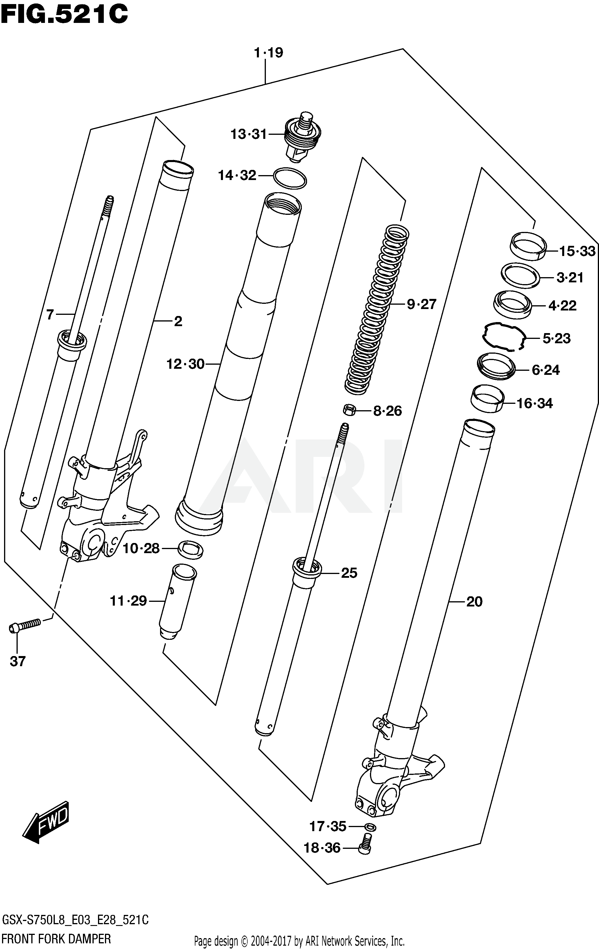 FRONT FORK DAMPER (GSX-S750ZL8 E03)