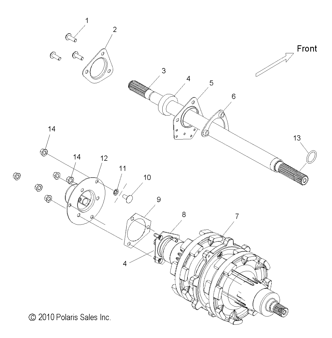 DRIVE TRAIN, JACKSHAFT and DRIVESHAFT - S14CM8GSA/GSL/GEA (49SNOWDRIVETRAIN11800PRMK)