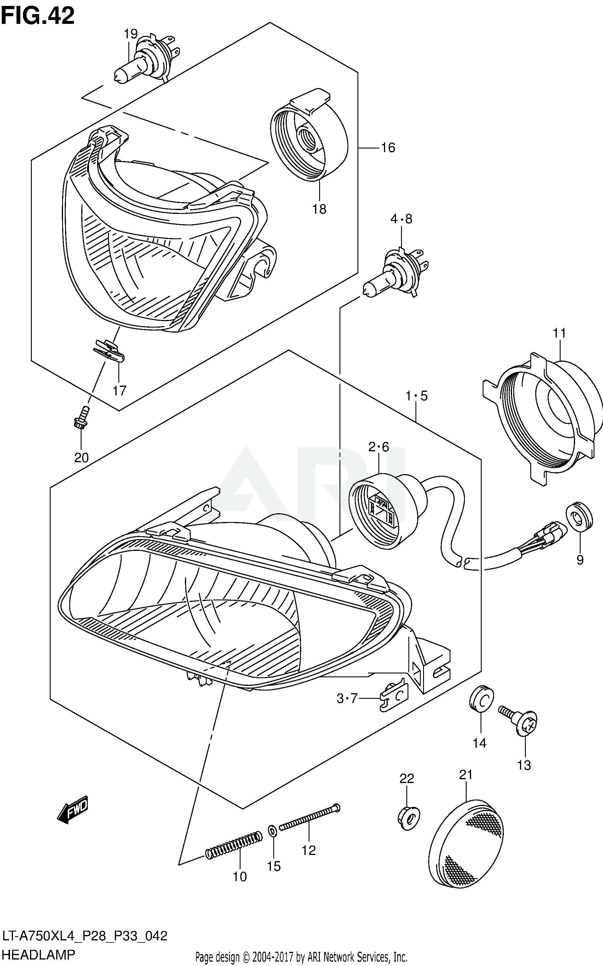 HEADLAMP (LT-A750XZL4 P28)