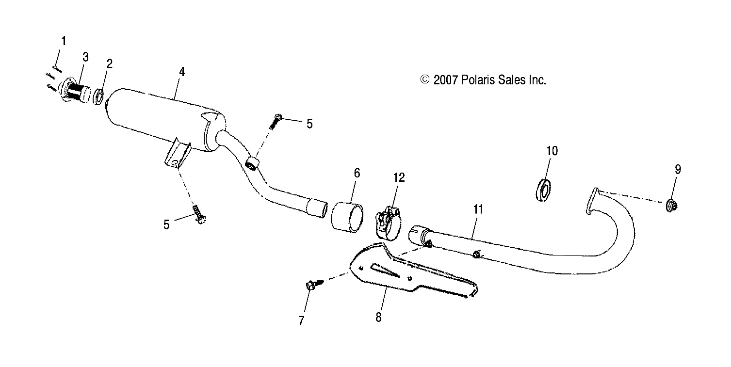 ENGINE, EXHAUST - A08PB20AB/AD (49ATVEXHAUST08PHX)