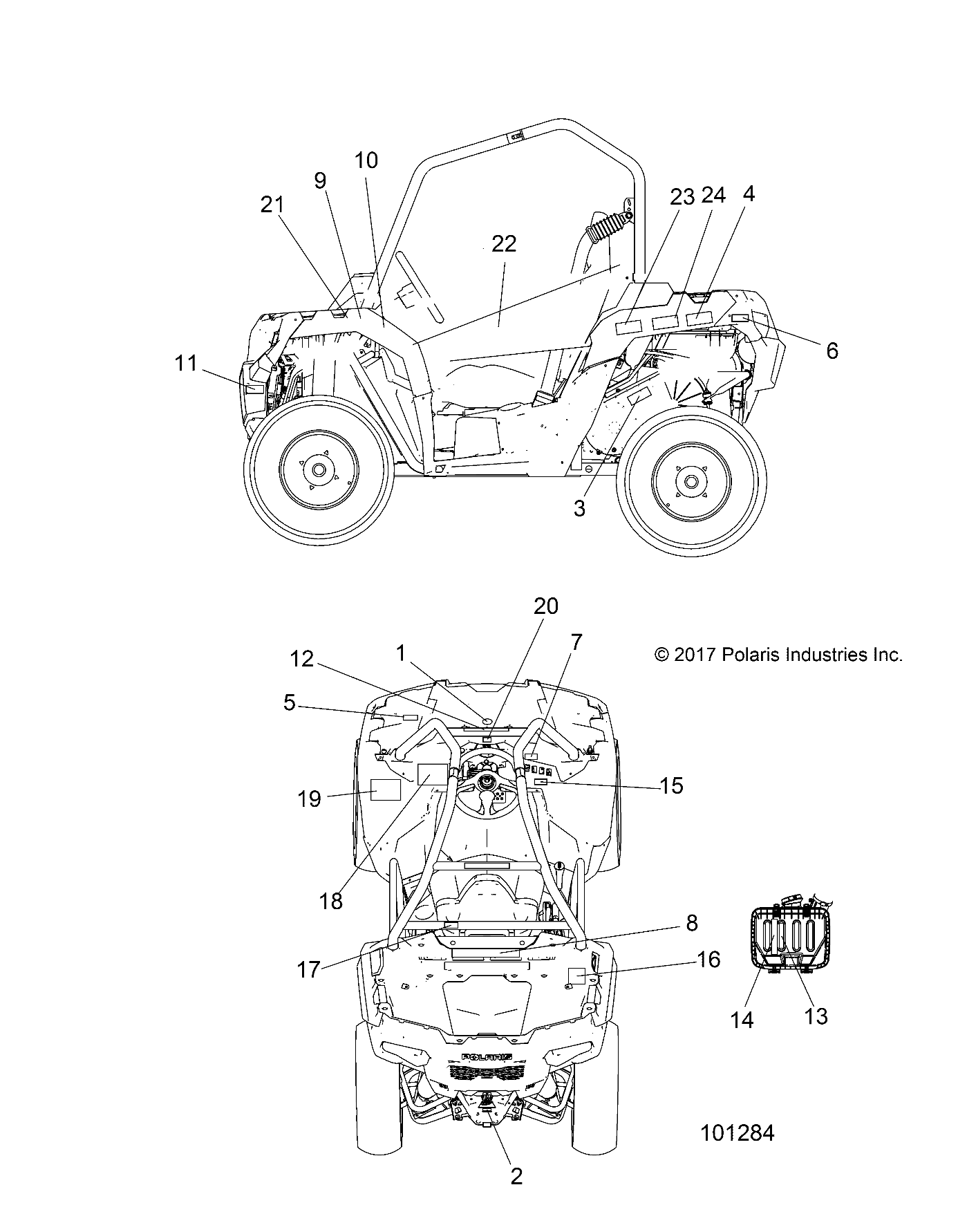 BODY, DECALS - A19DAE57A4 (101284)