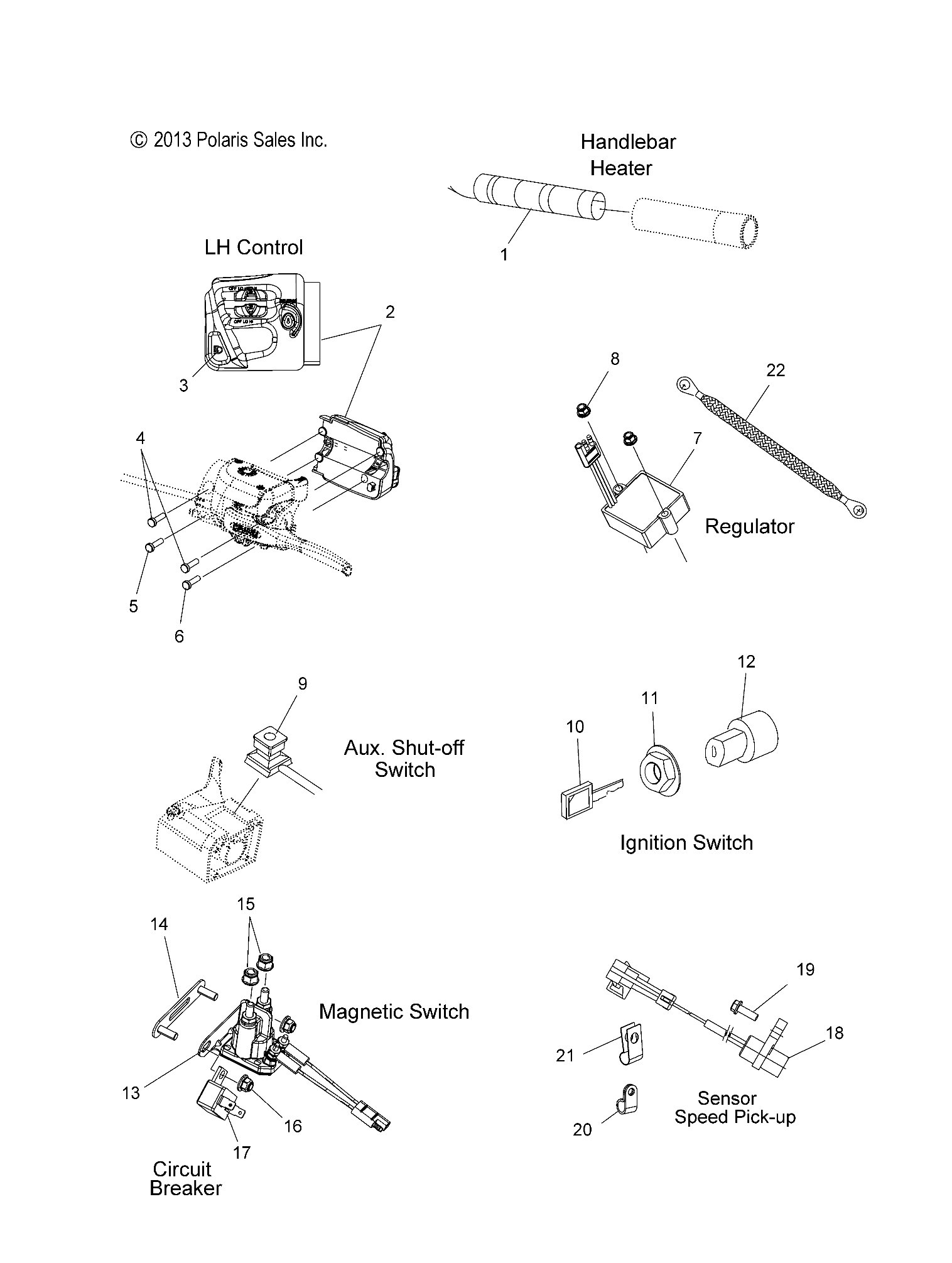 ELECTRICAL, SWITCHES and COMPONENTS - S15CJ5BSL/BEL (49SNOWELECT14550)