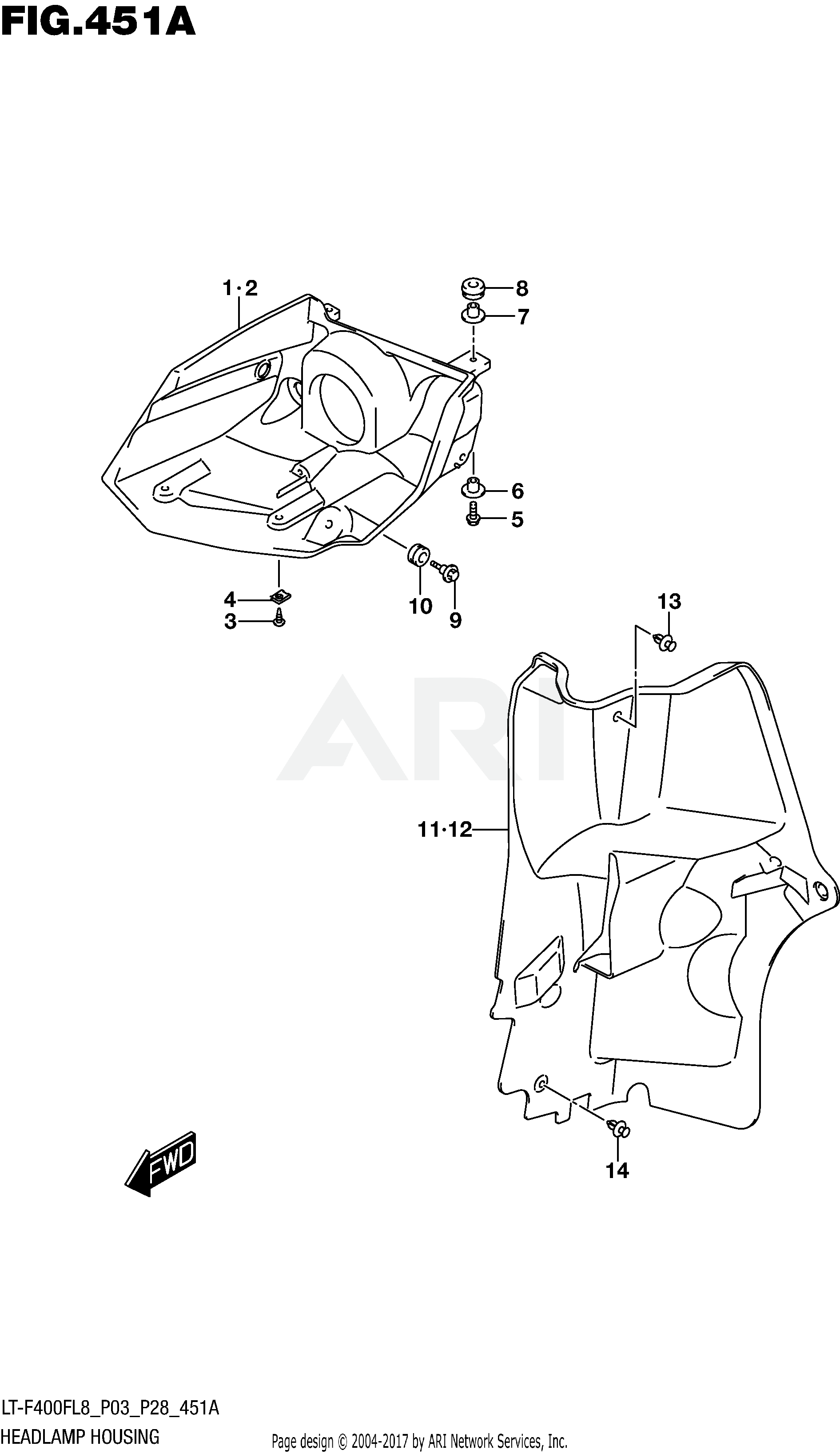 HEADLAMP HOUSING