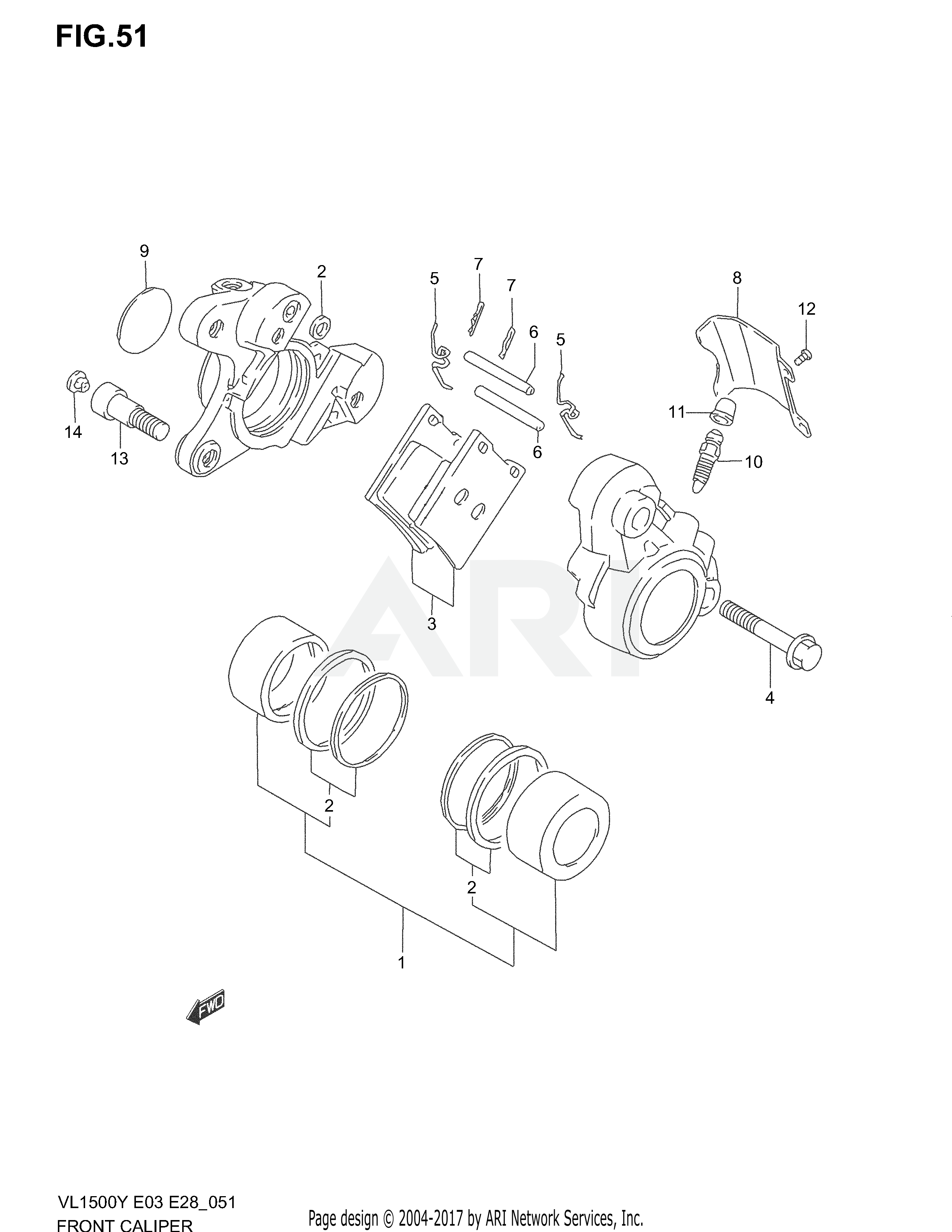 FRONT CALIPER (MODEL W)