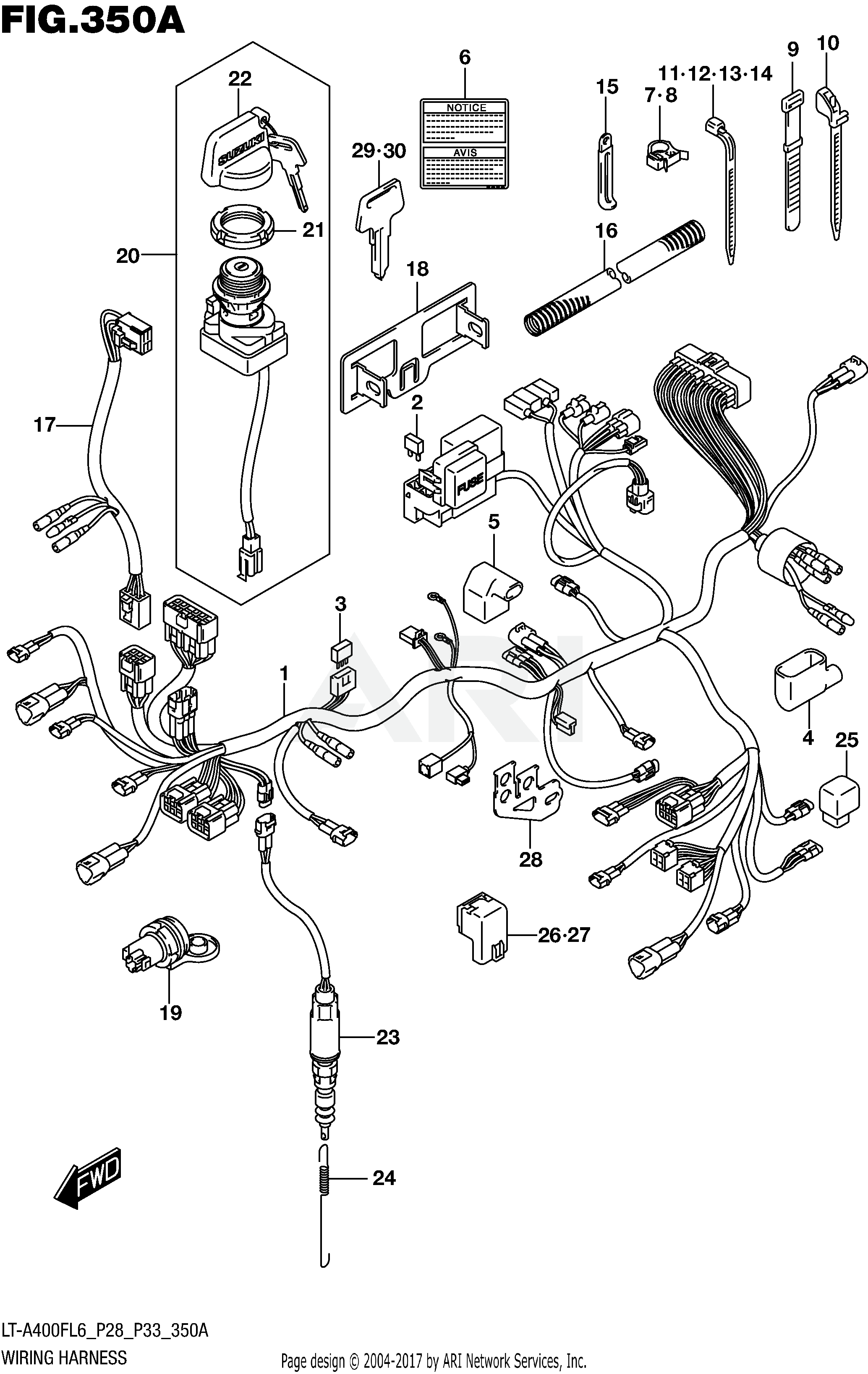 WIRING HARNESS (LT-A400FL6 P28)