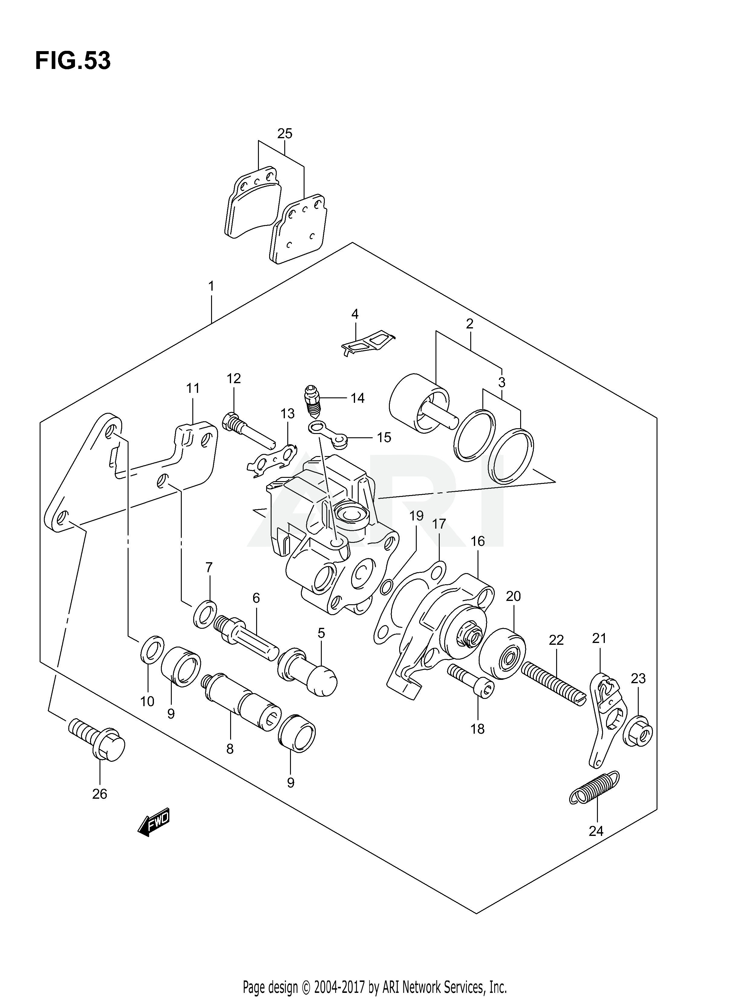 REAR CALIPER (MODEL K3)