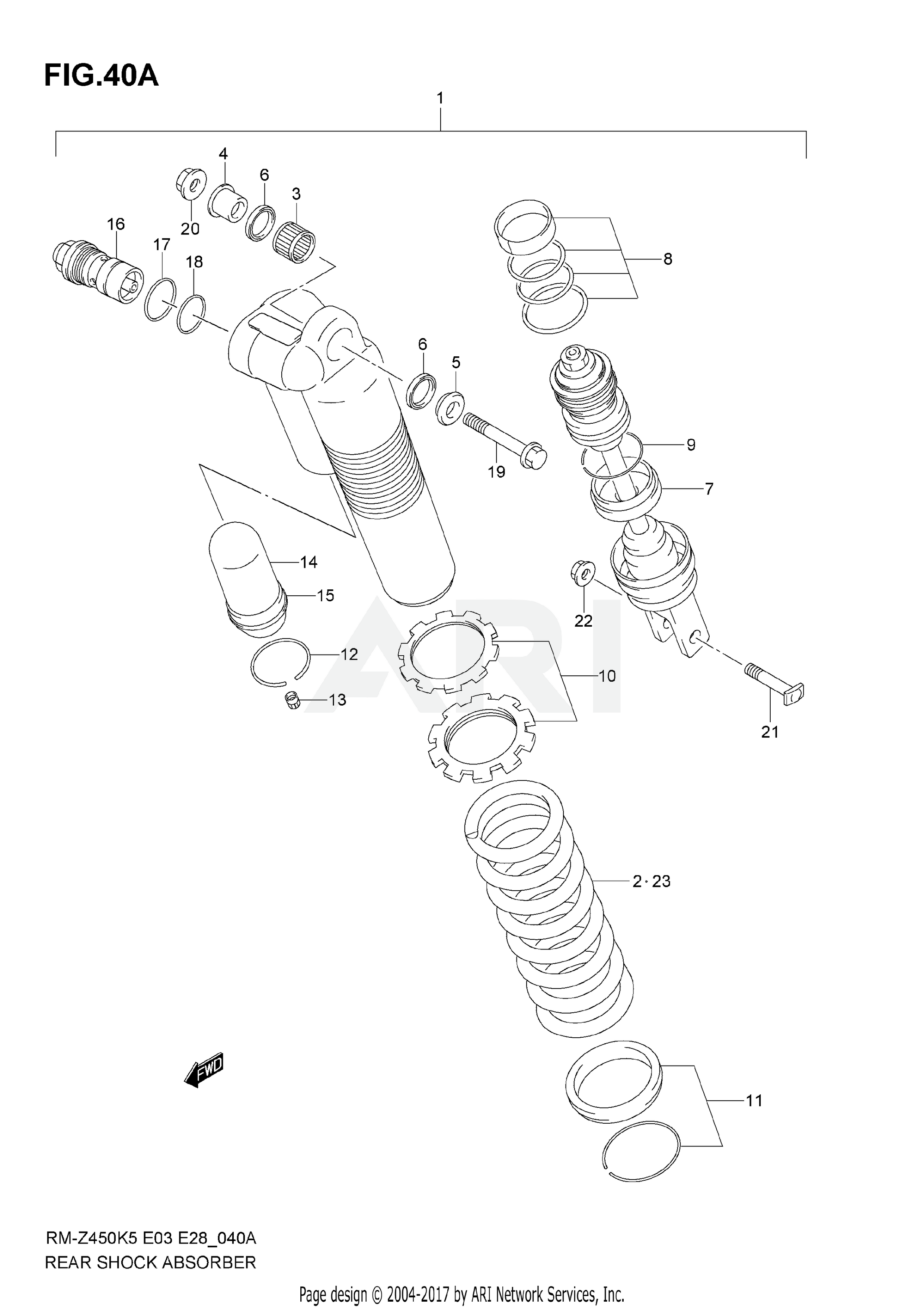 REAR SHOCK ABSORBER (MODEL K6)