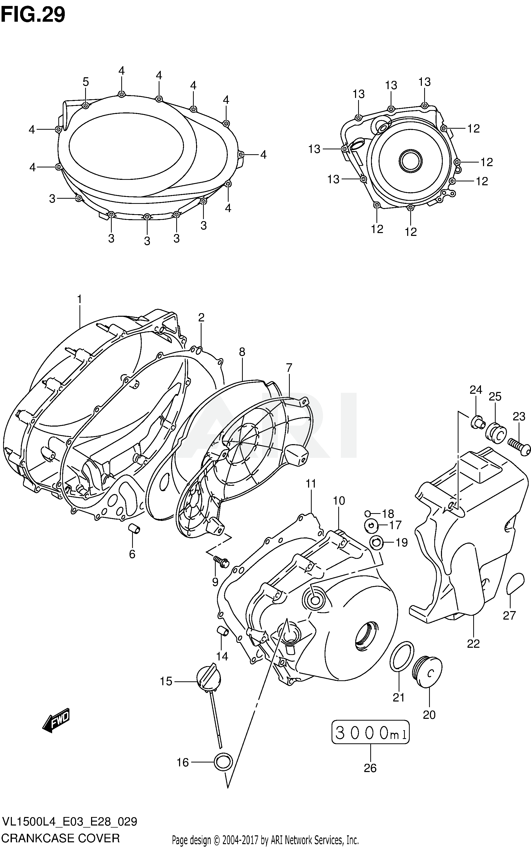 CRANKCASE COVER (VL1500BL4 E03)