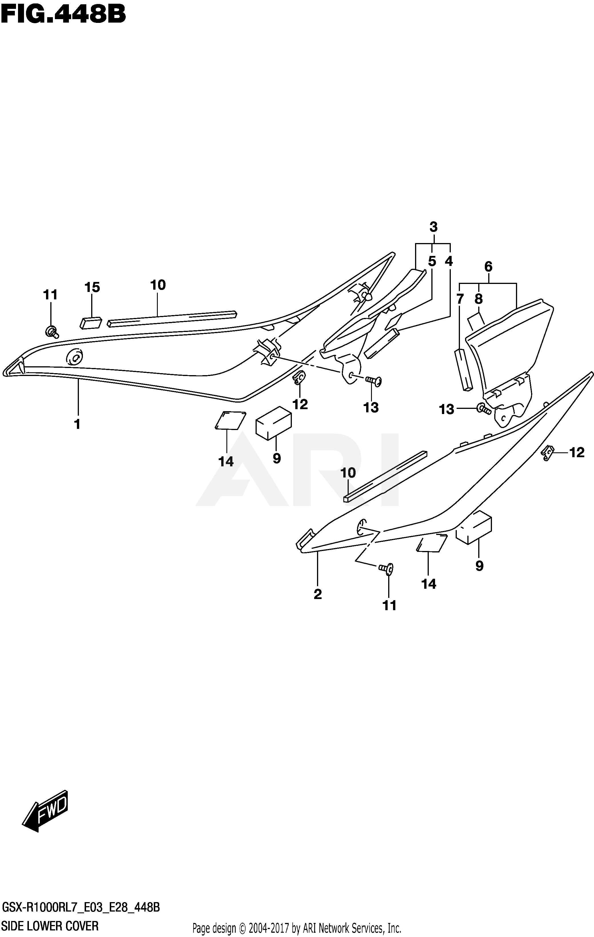 SIDE LOWER COVER (GSX-R1000RL7 E28)