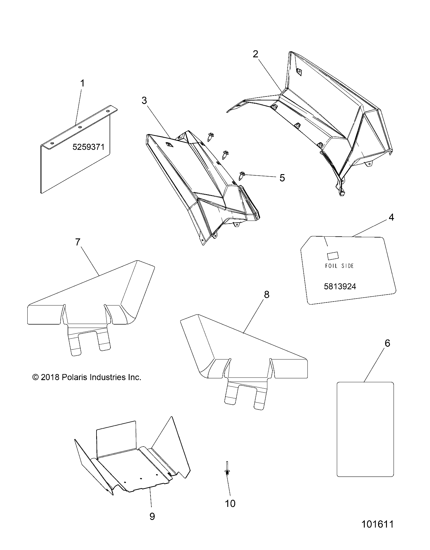 BODY, REAR CAB AND HEAT SHIELDS - A17SVA95N2/SVE95NM (101611)