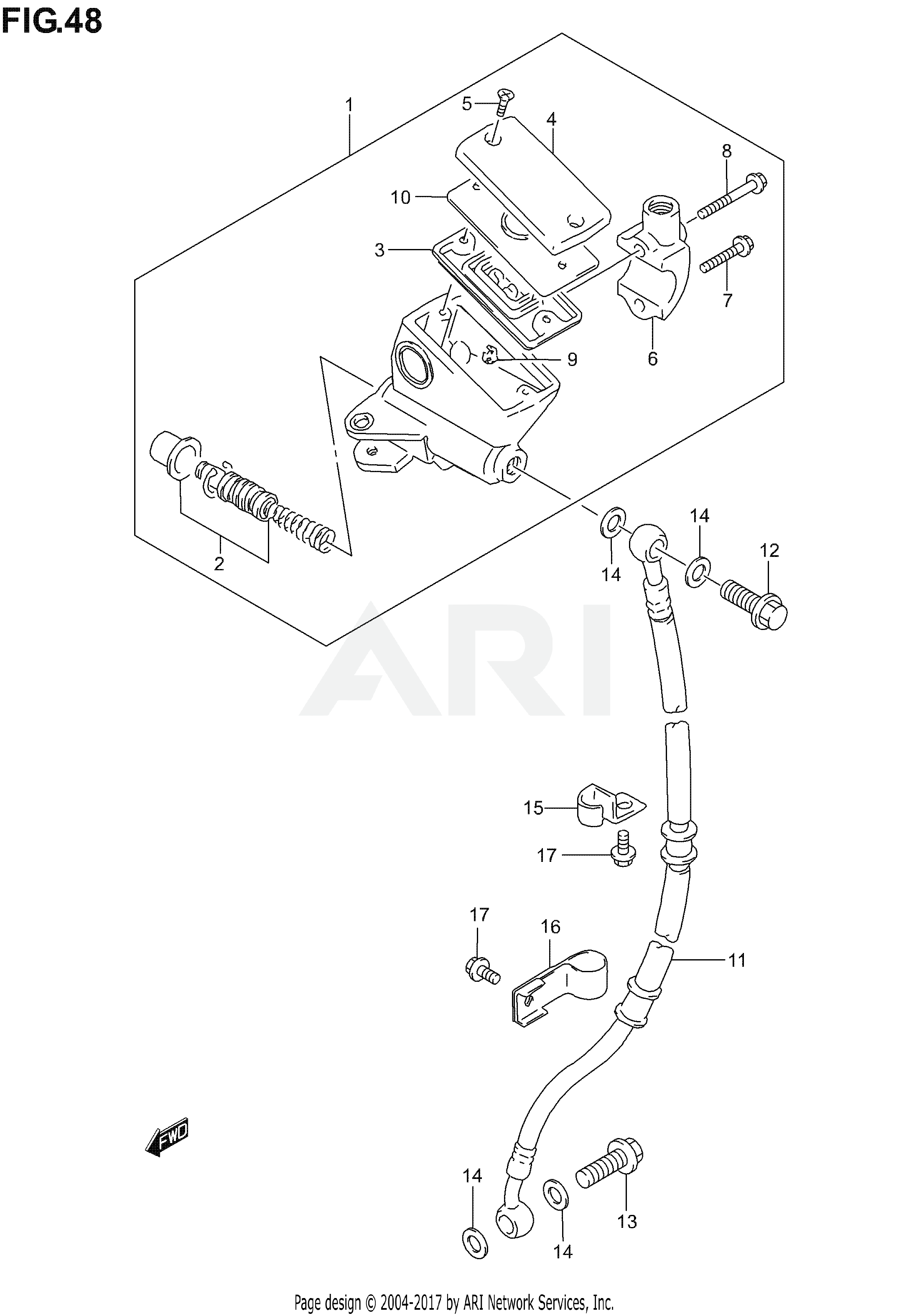 FRONT MASTER CYLINDER (NOT FOR U.S. MARKET)