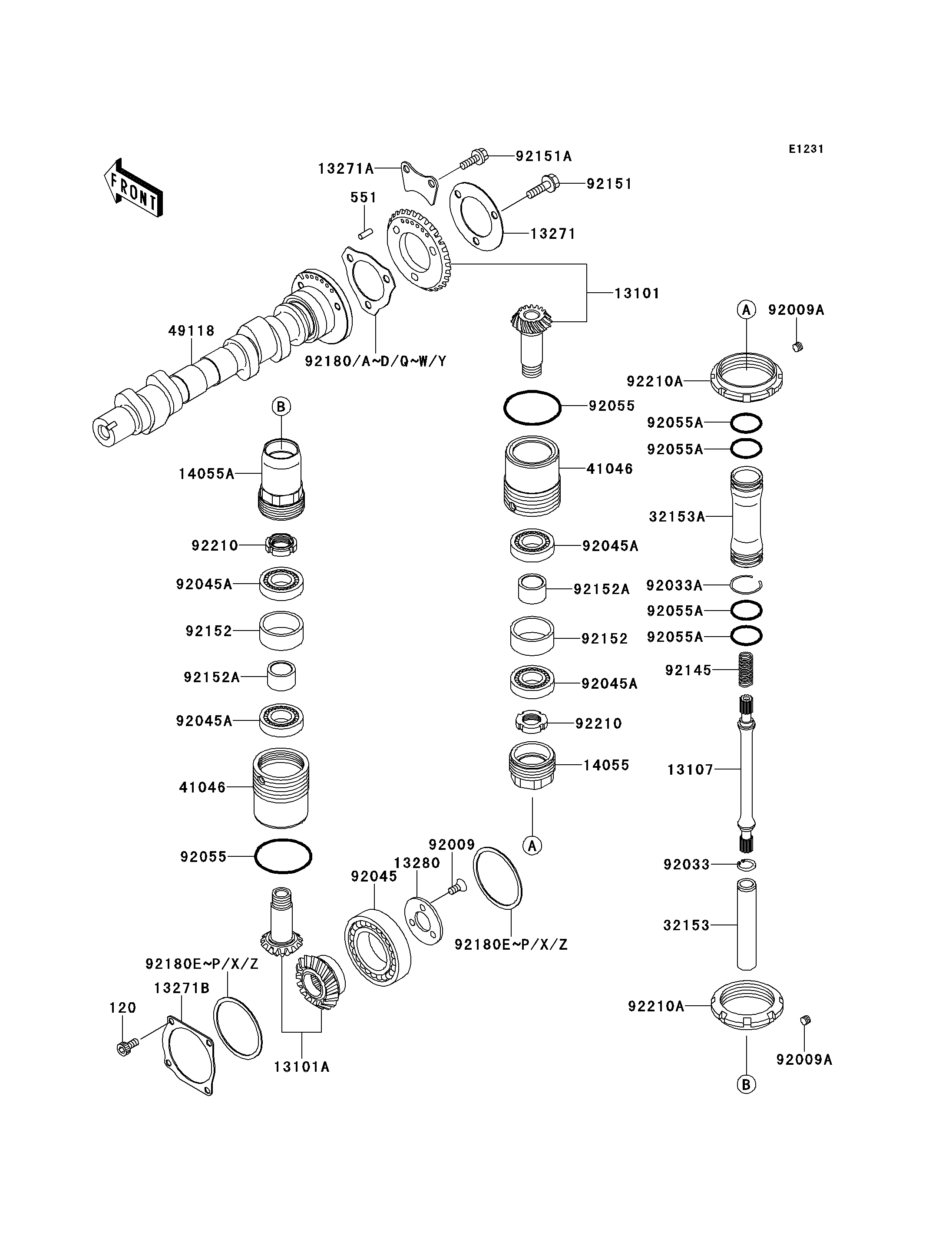 Camshaft(s)/Bevel Gear