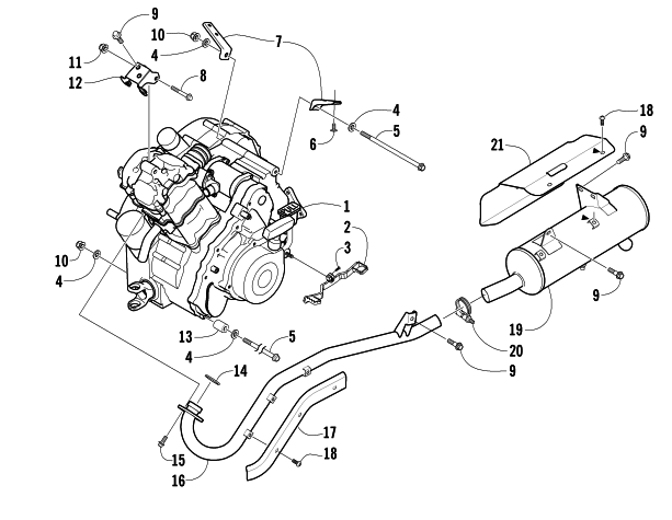 ENGINE AND EXHAUST