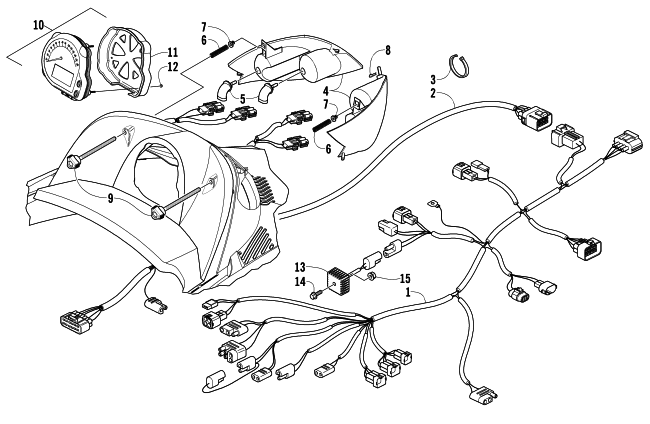 HEADLIGHT, INSTRUMENTS, AND WIRING ASSEMBLIES