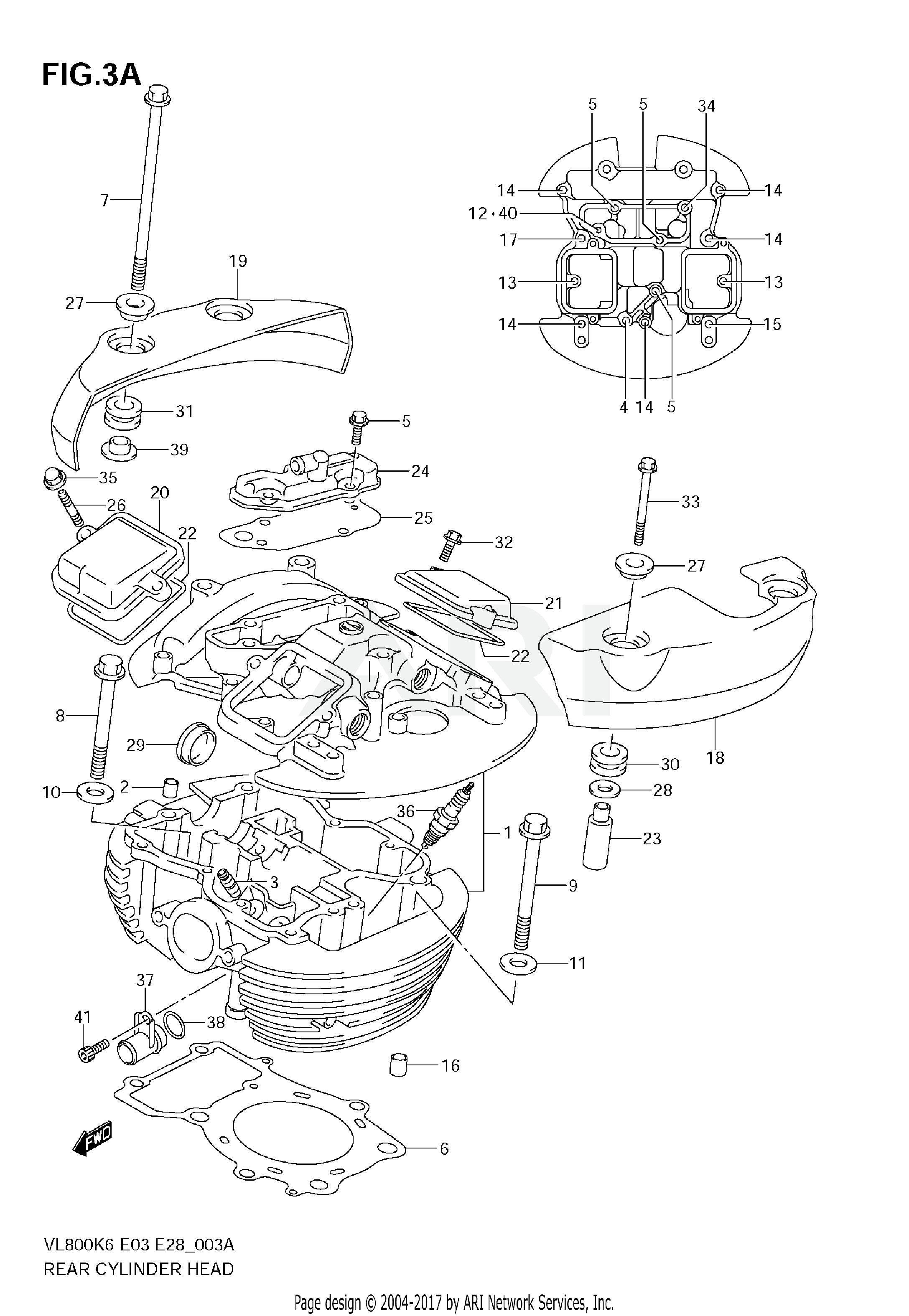 REAR CYLINDER HEAD (MODEL K9)