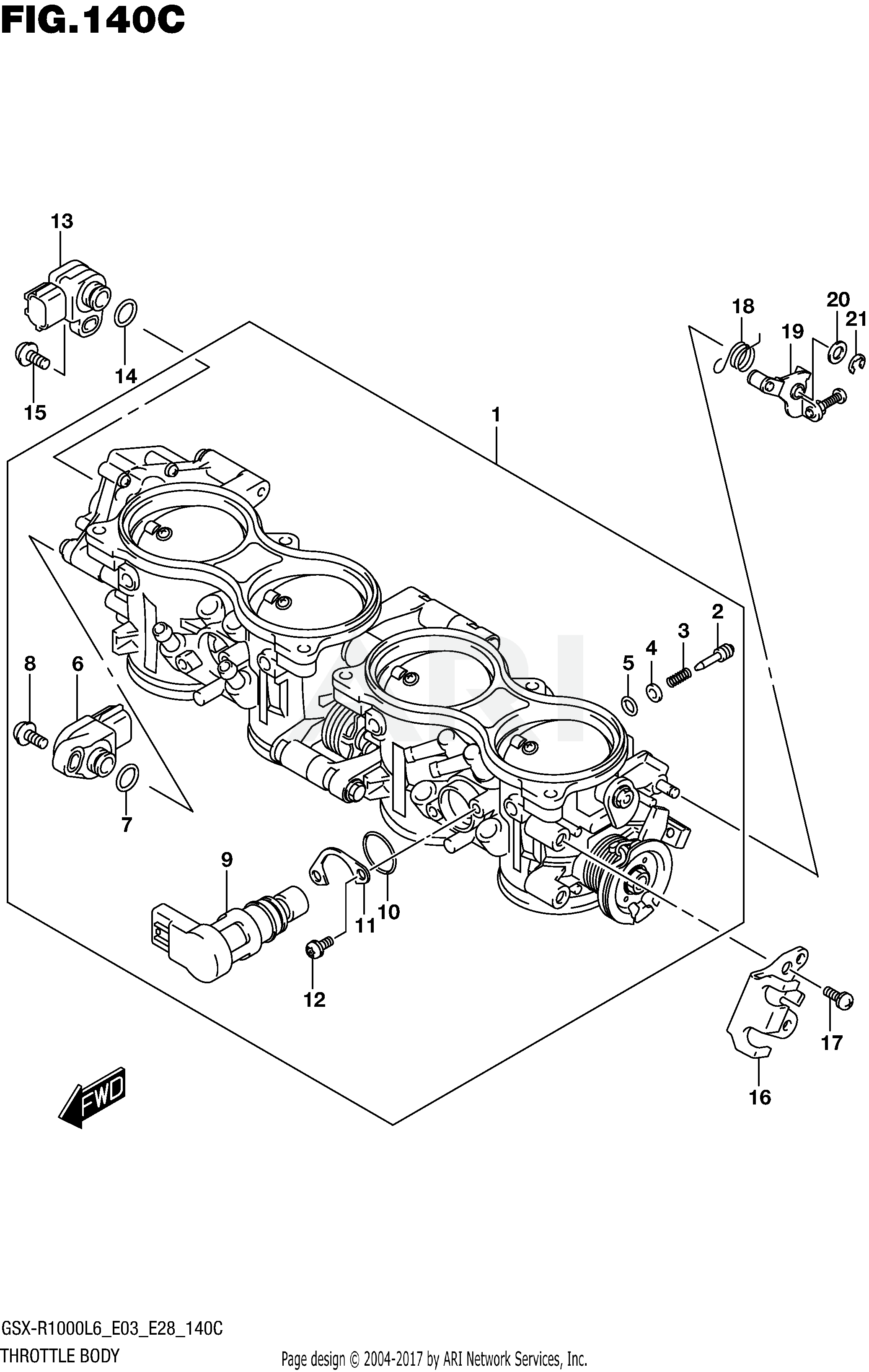 THROTTLE BODY (GSX-R1000L6 E33)