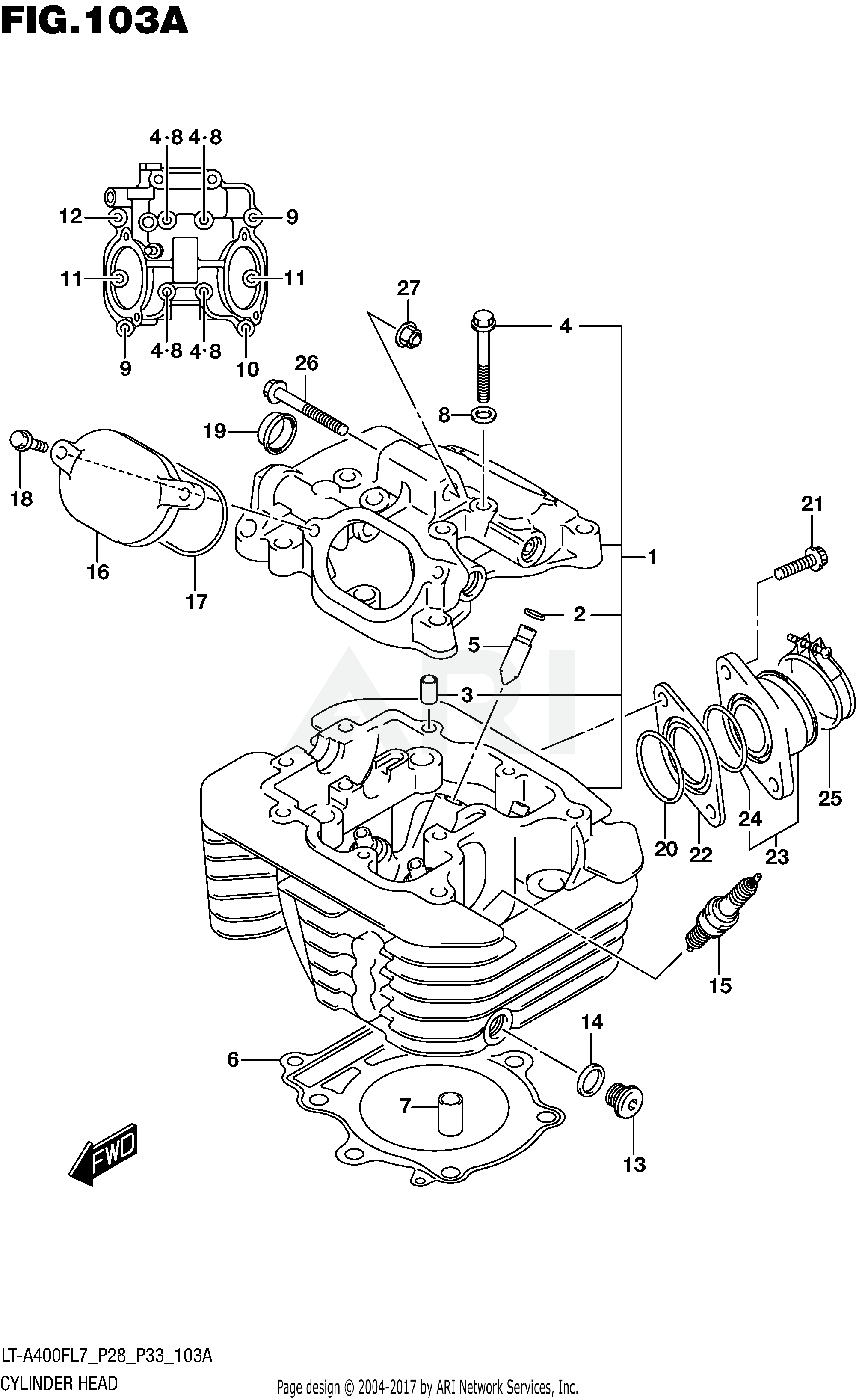 CYLINDER HEAD (LT-A400FL7 P28)