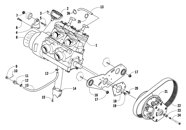 ENGINE AND RELATED PARTS