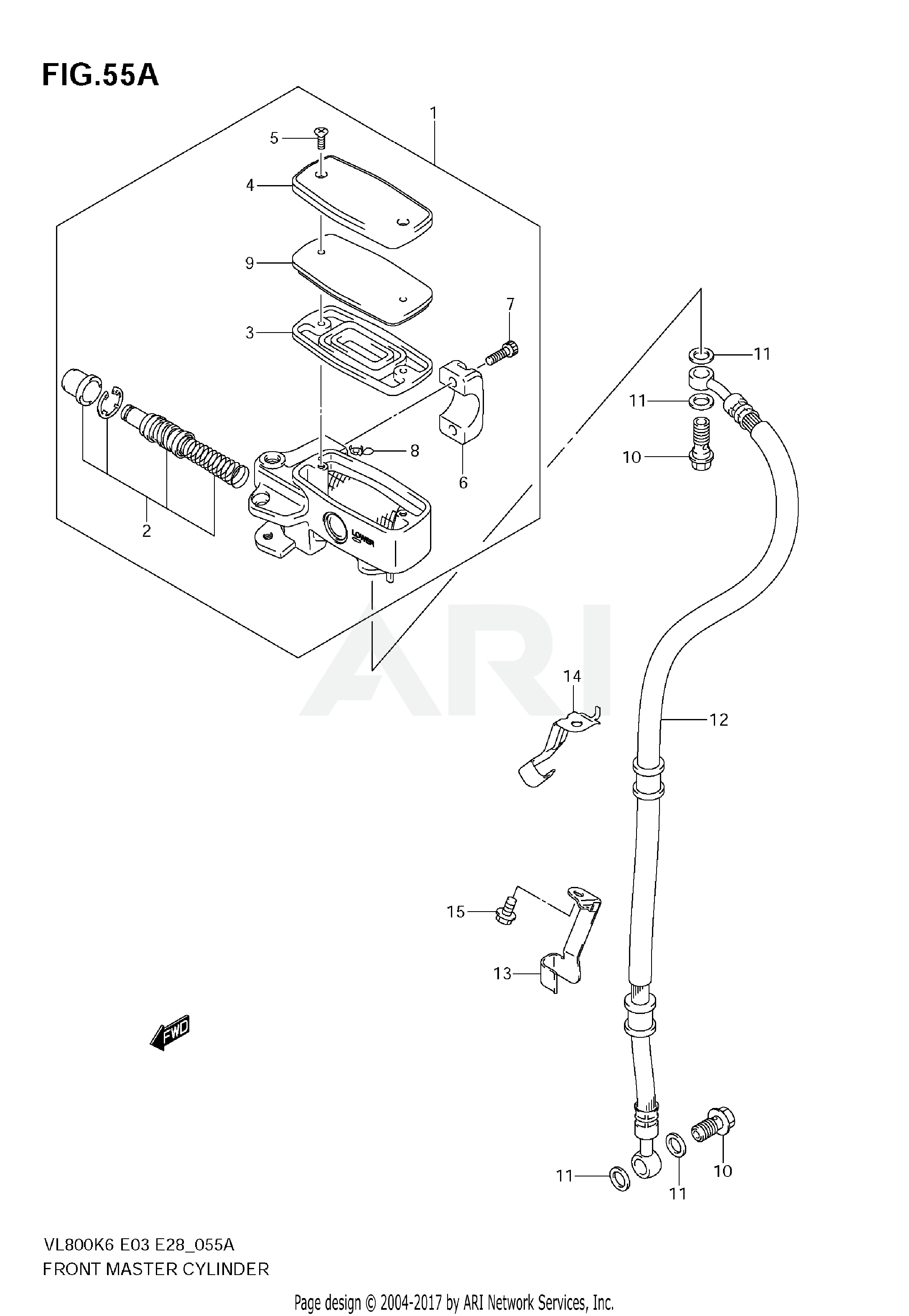 FRONT MASTER CYLINDER (MODEL K7/K8/K9)