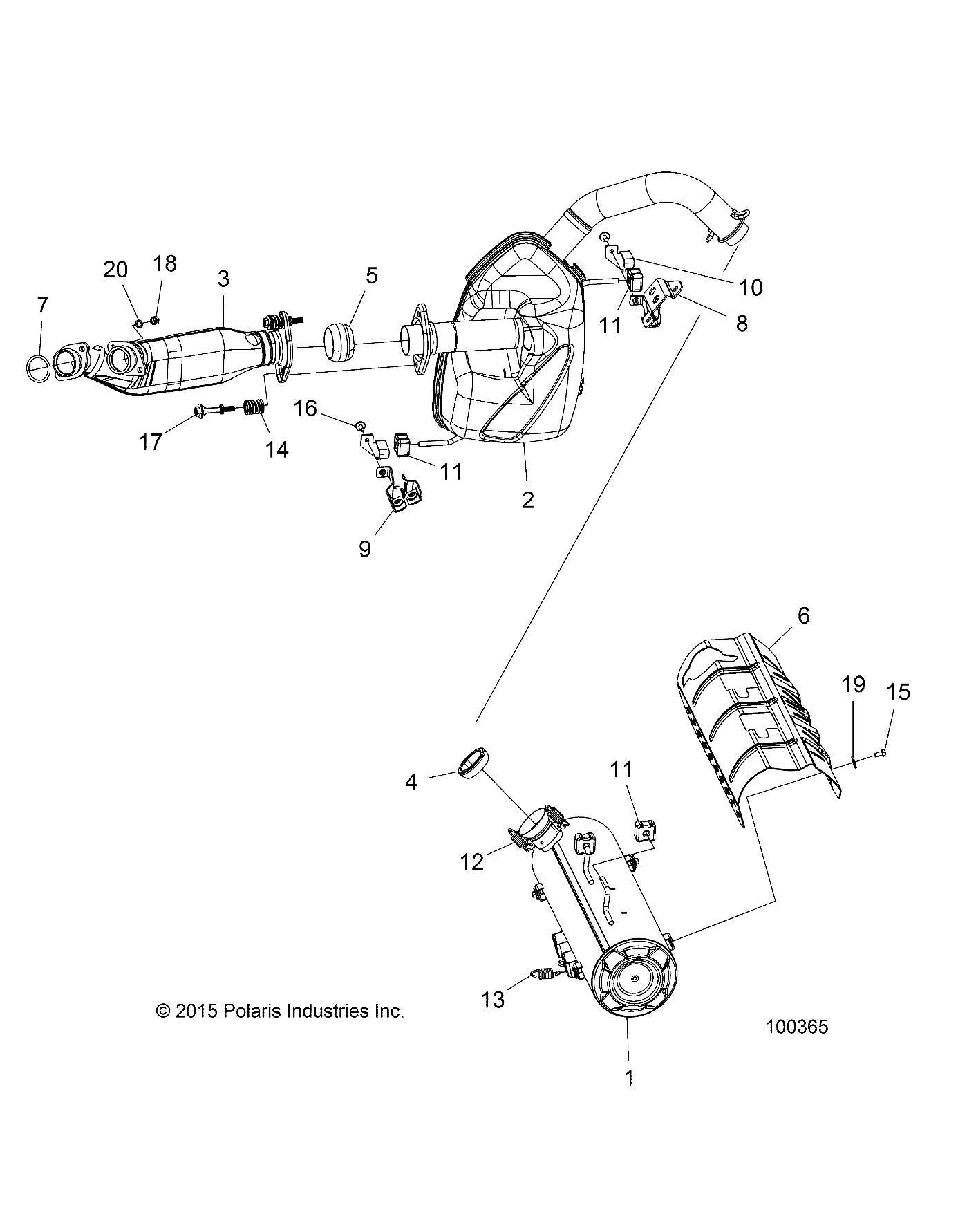 ENGINE, EXHAUST - A19SYS95CH (100365)