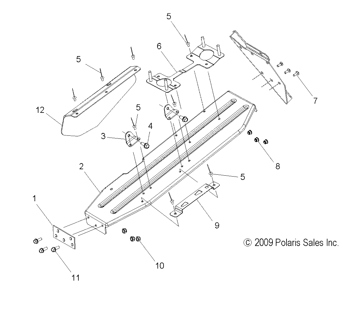 CHASSIS, CLUTCH GUARD ASM. - S12PU7ESL/EEL (49SNOWCLUTCHGUARD10WIDE)