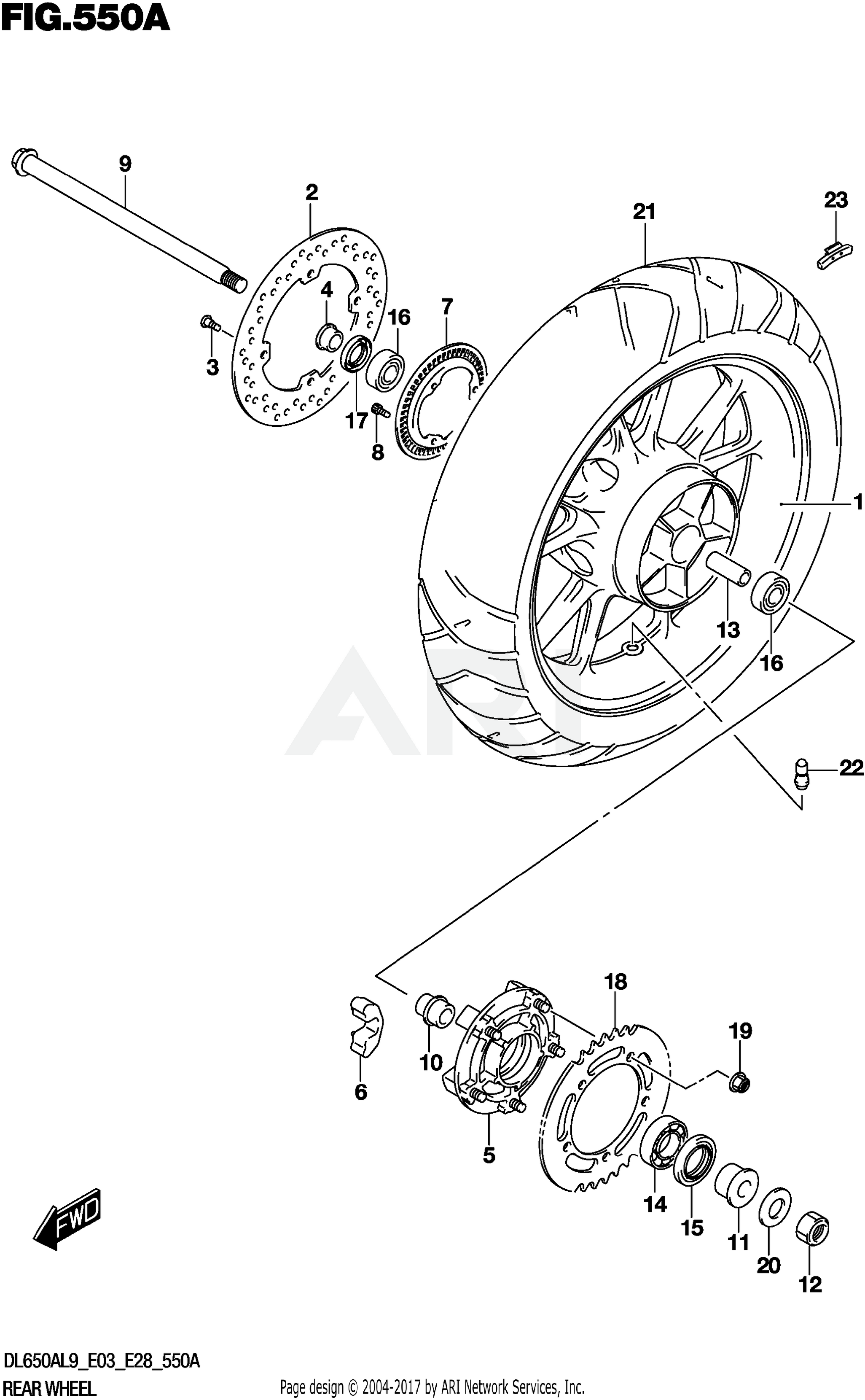 REAR WHEEL (DL650A)