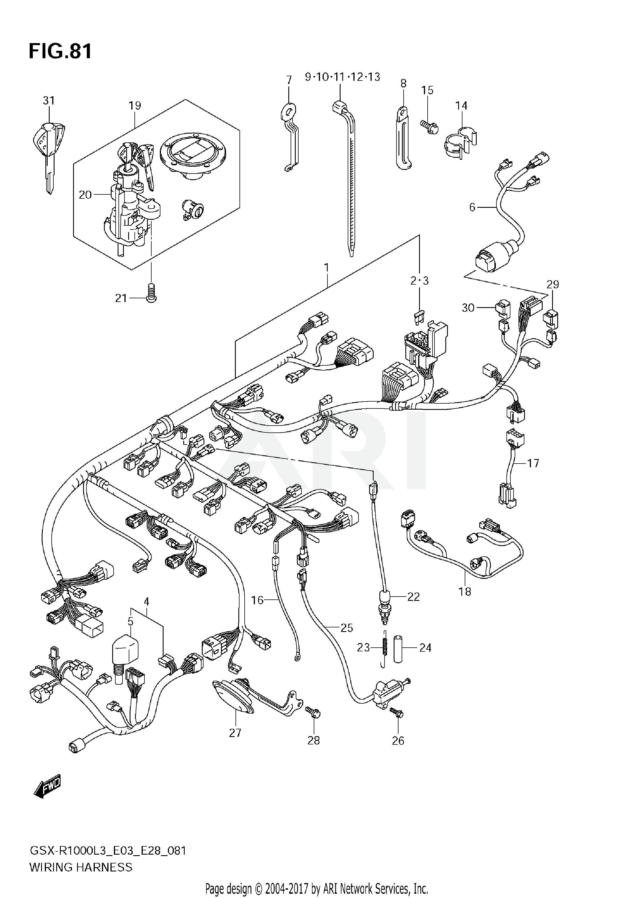 WIRING HARNESS (GSX-R1000L3 E33)