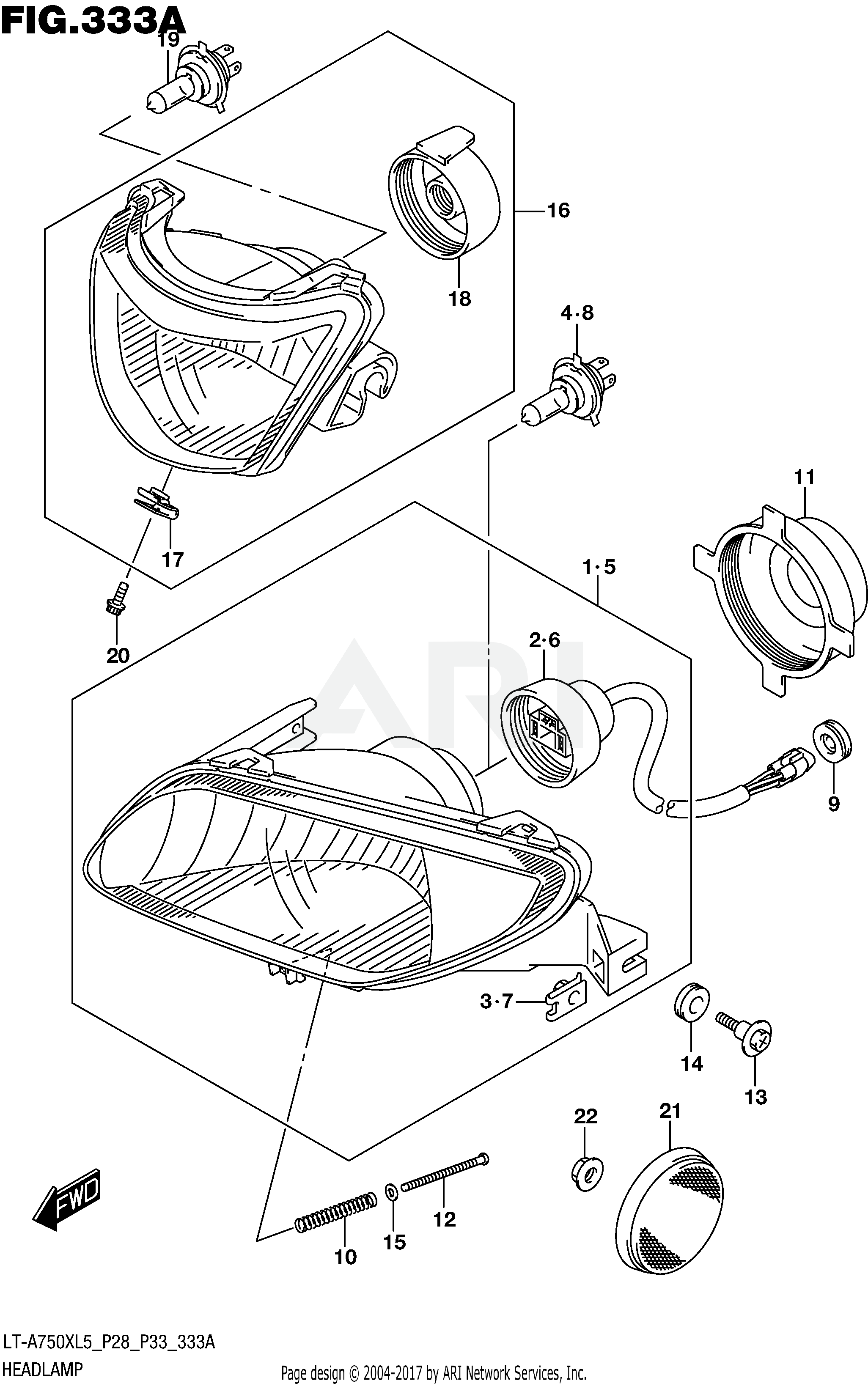 HEADLAMP (LT-A750XL5 P28)