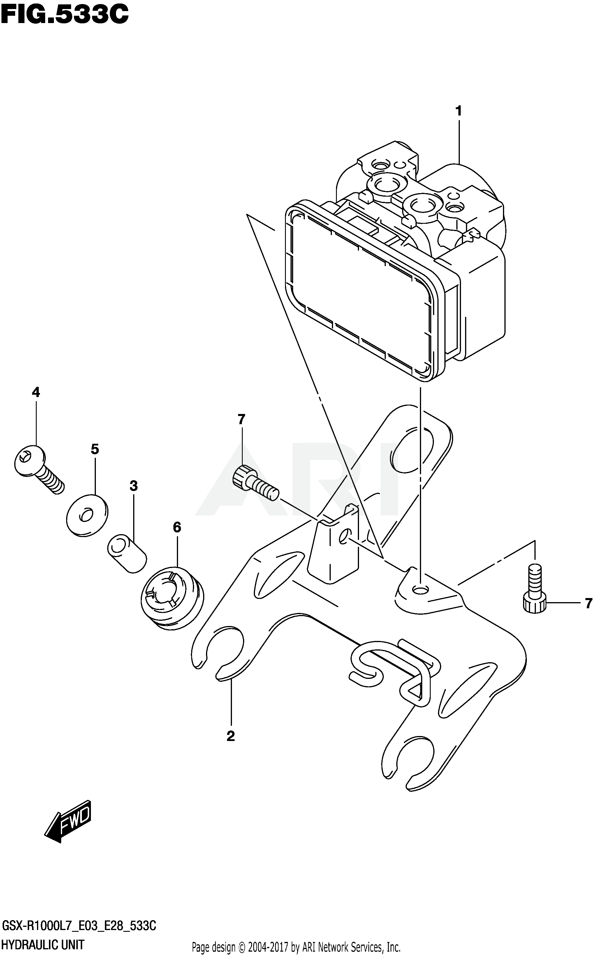 HYDRAULIC UNIT (GSX-R1000AL7 E33)