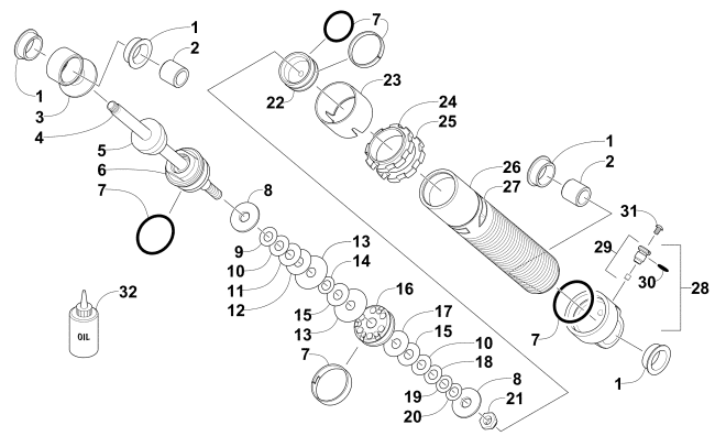 REAR SUSPENSION REAR ARM SHOCK ABSORBER