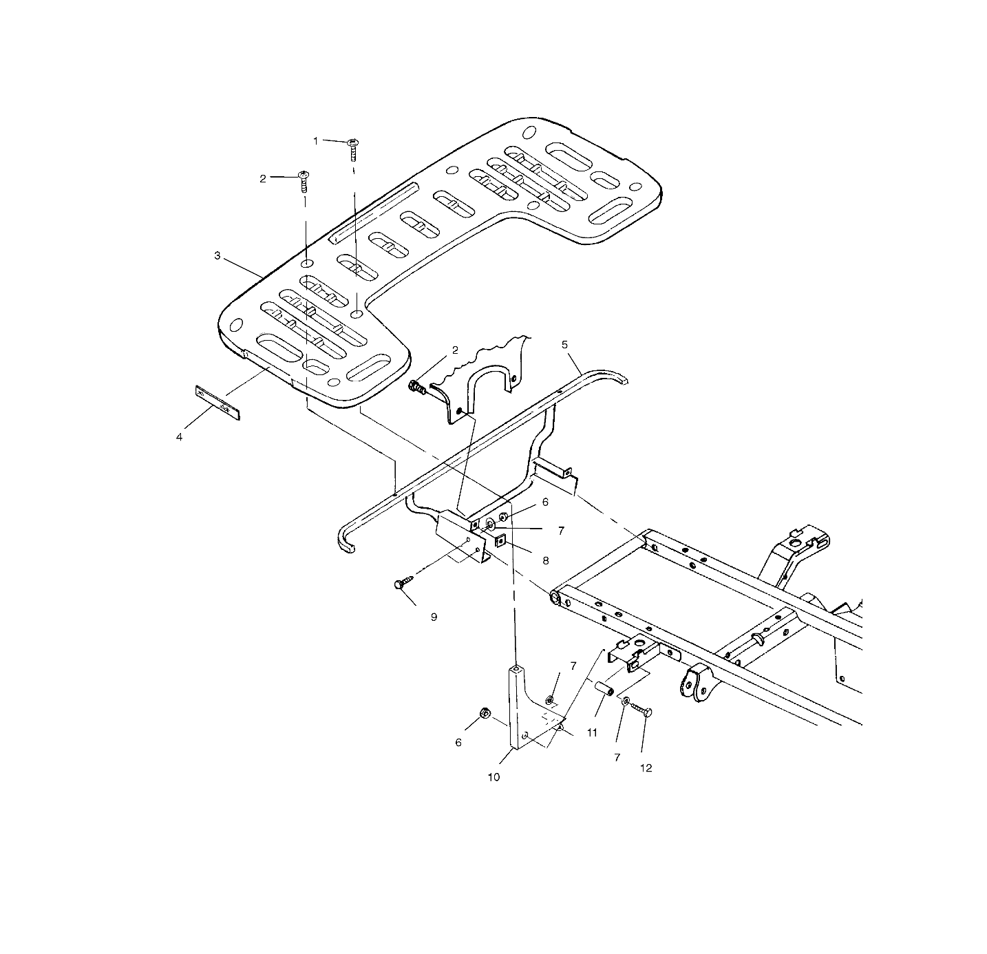 REAR RACK MOUNTING - A01CD50AA (4964196419A006)