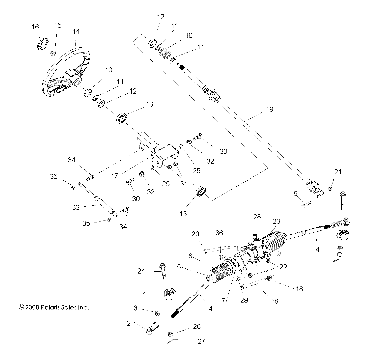 STEERING, STEERING ASM. - R09VH76 ALL OPTIONS (49RGRSTEERING09RZR)