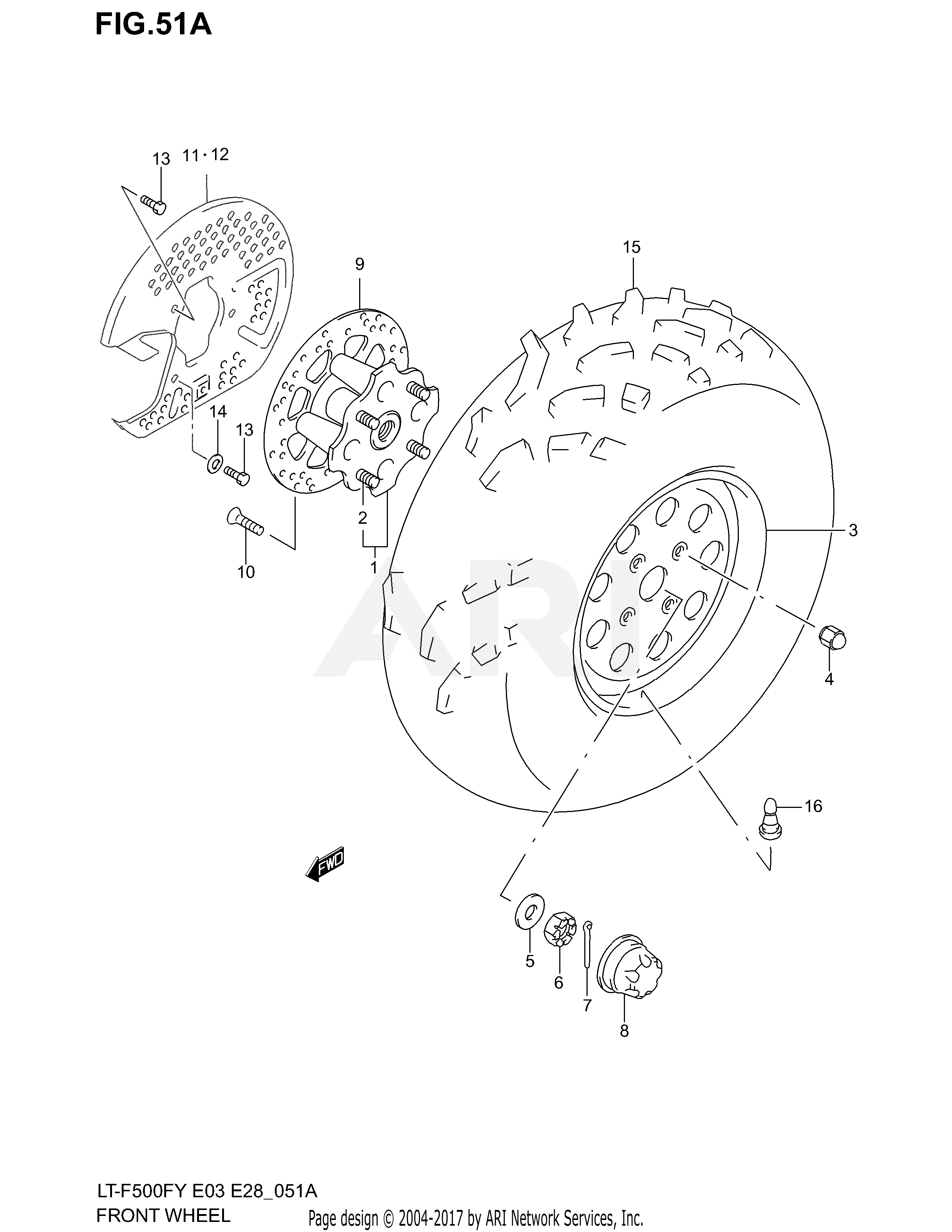 FRONT WHEEL (MODEL Y/K1/K2)