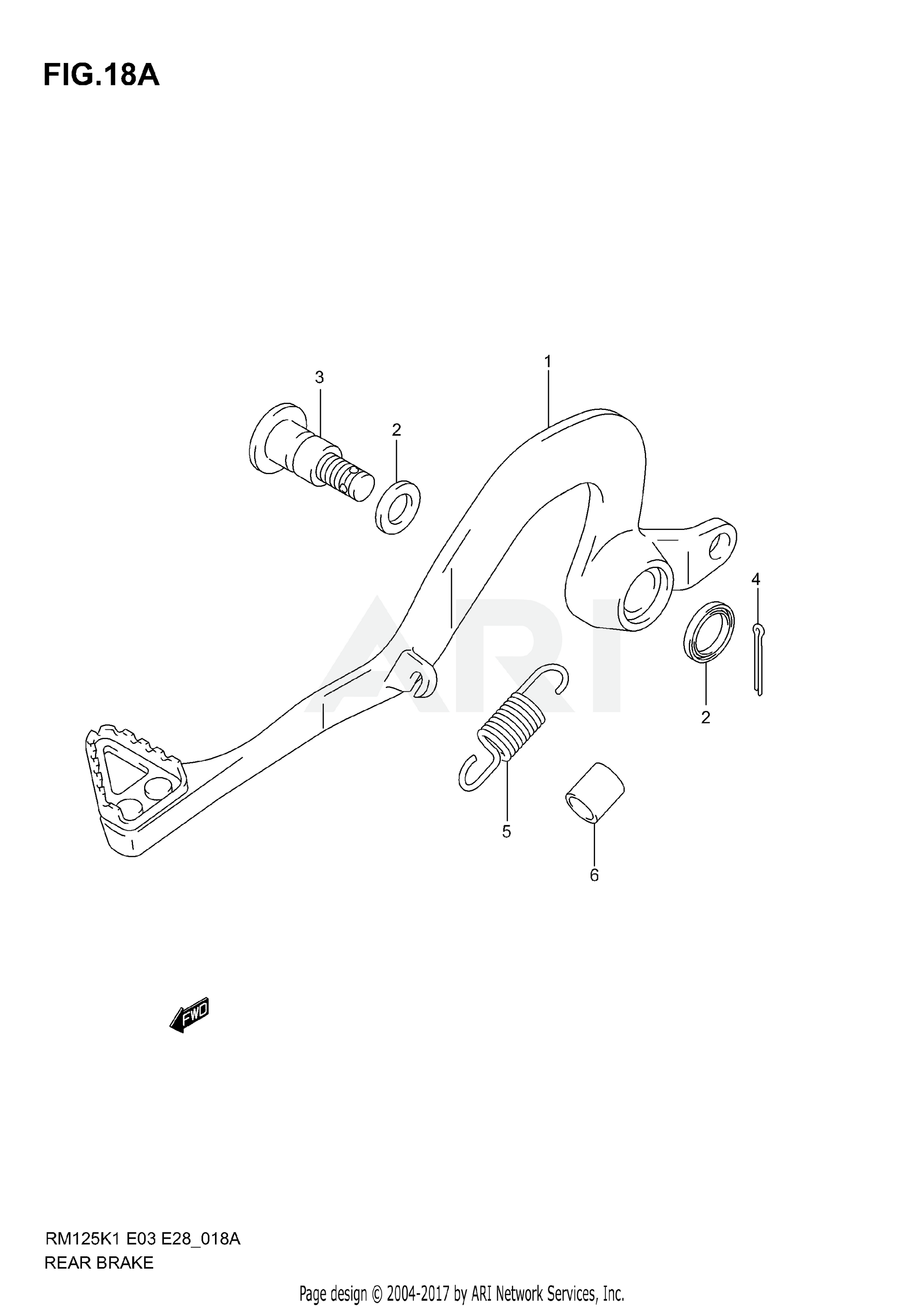 REAR BRAKE (MODEL K3/K4/K5/K6)