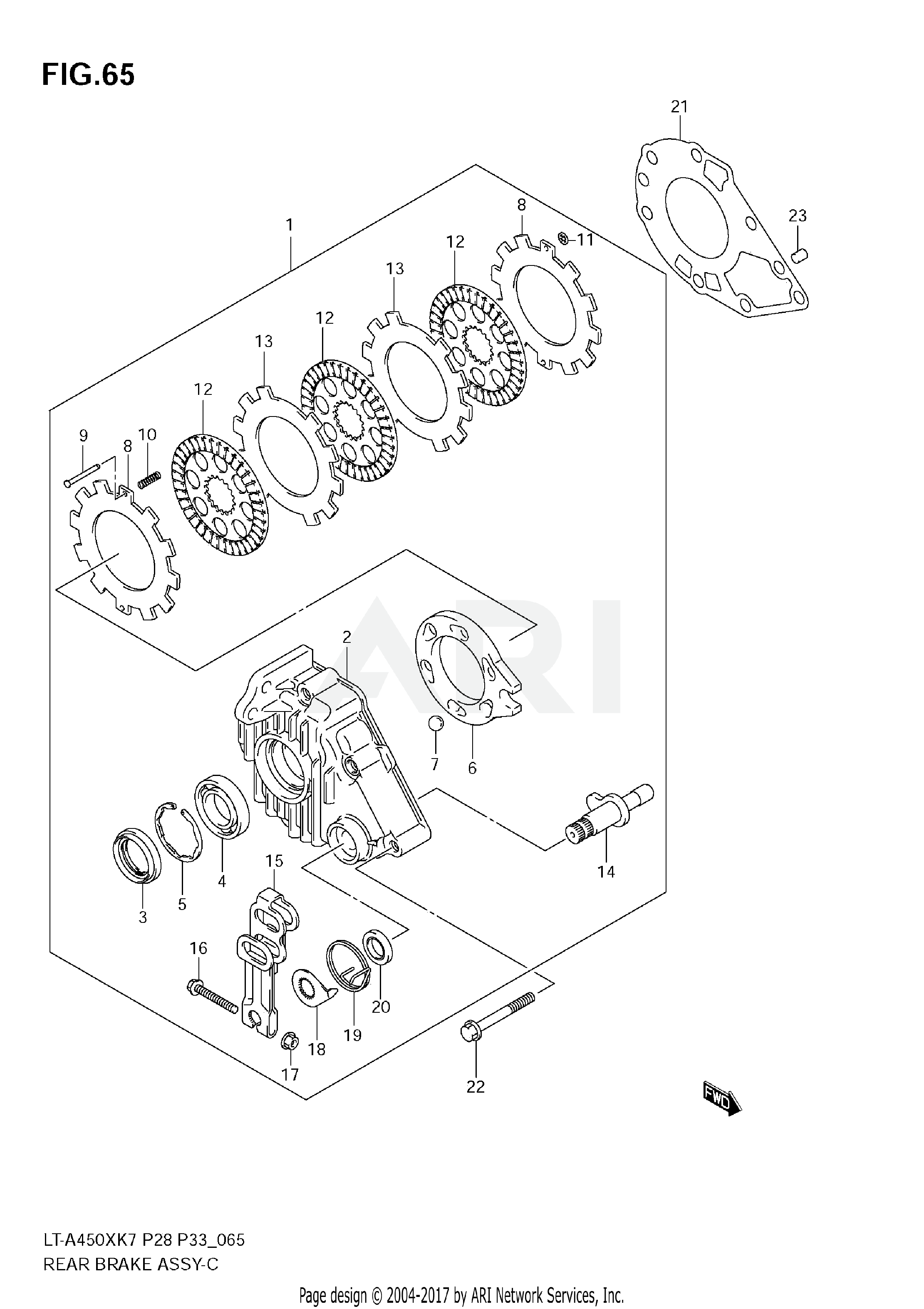 REAR BRAKE ASSY