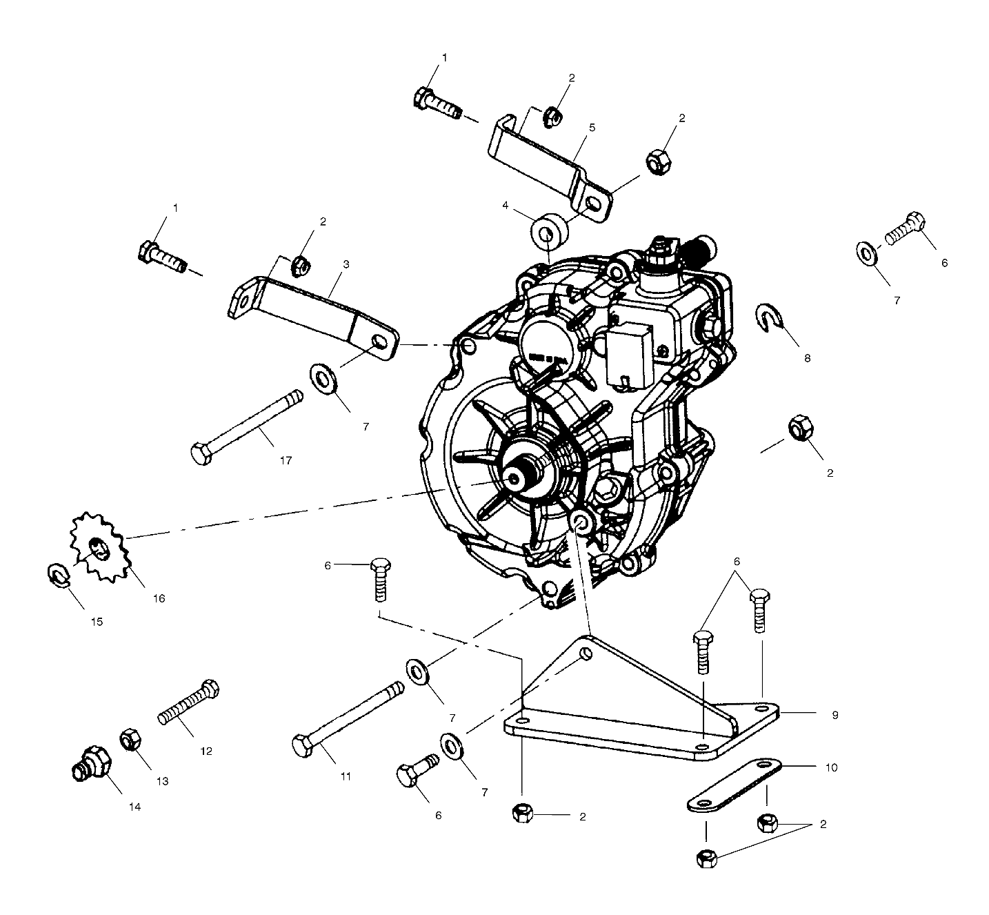 GEARCASE MOUNTING - A03BA25CA/CB (4975037503C05)