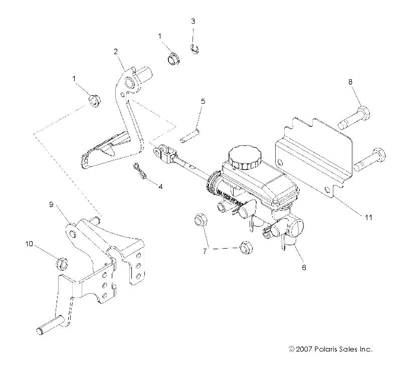 BRAKE, PEDAL and MASTER CYLINDER - R08VH76AD/AG (49RGRBRAKEFOOT08VISTA)