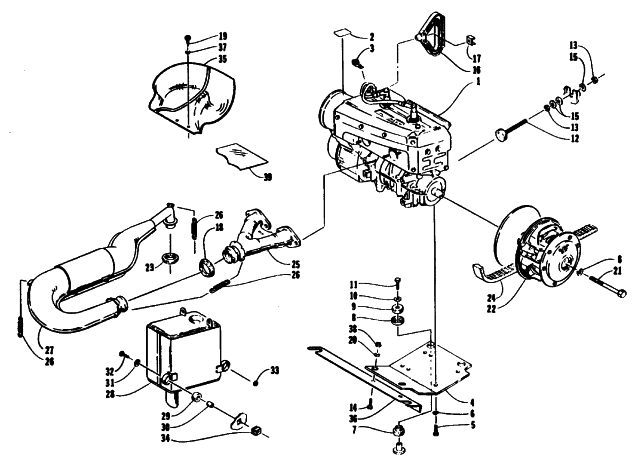 ENGINE AND RELATED PARTS