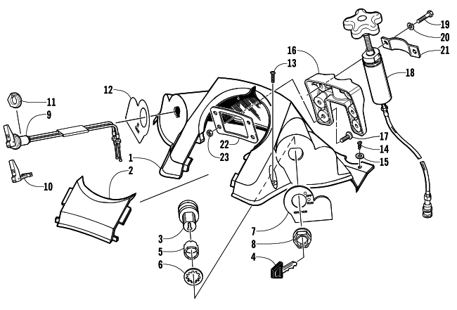 CONSOLE AND SWITCH ASSEMBLY