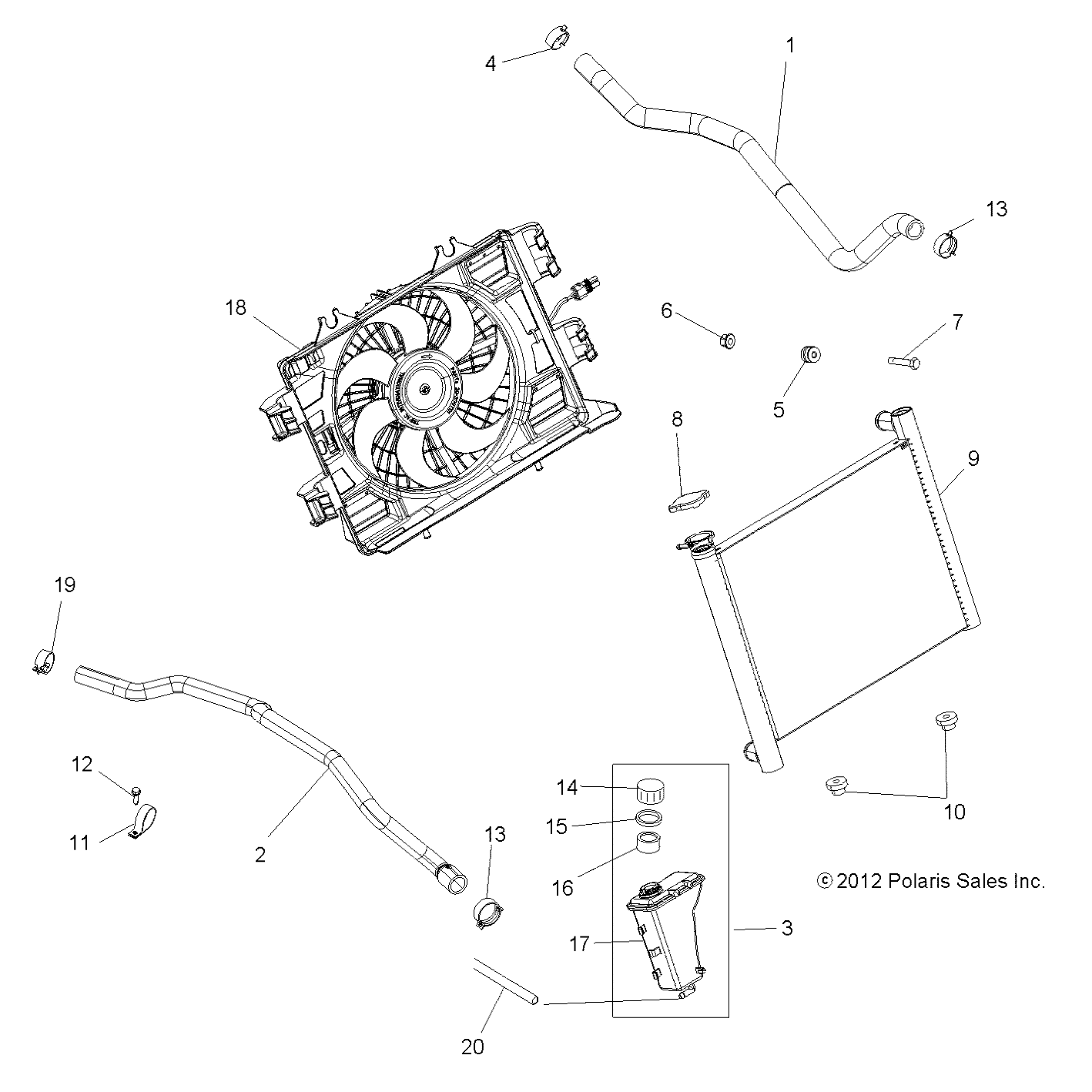 ENGINE, COOLING SYSTEM - A13GH8EFK (49ATVCOOL13850SCRAM)