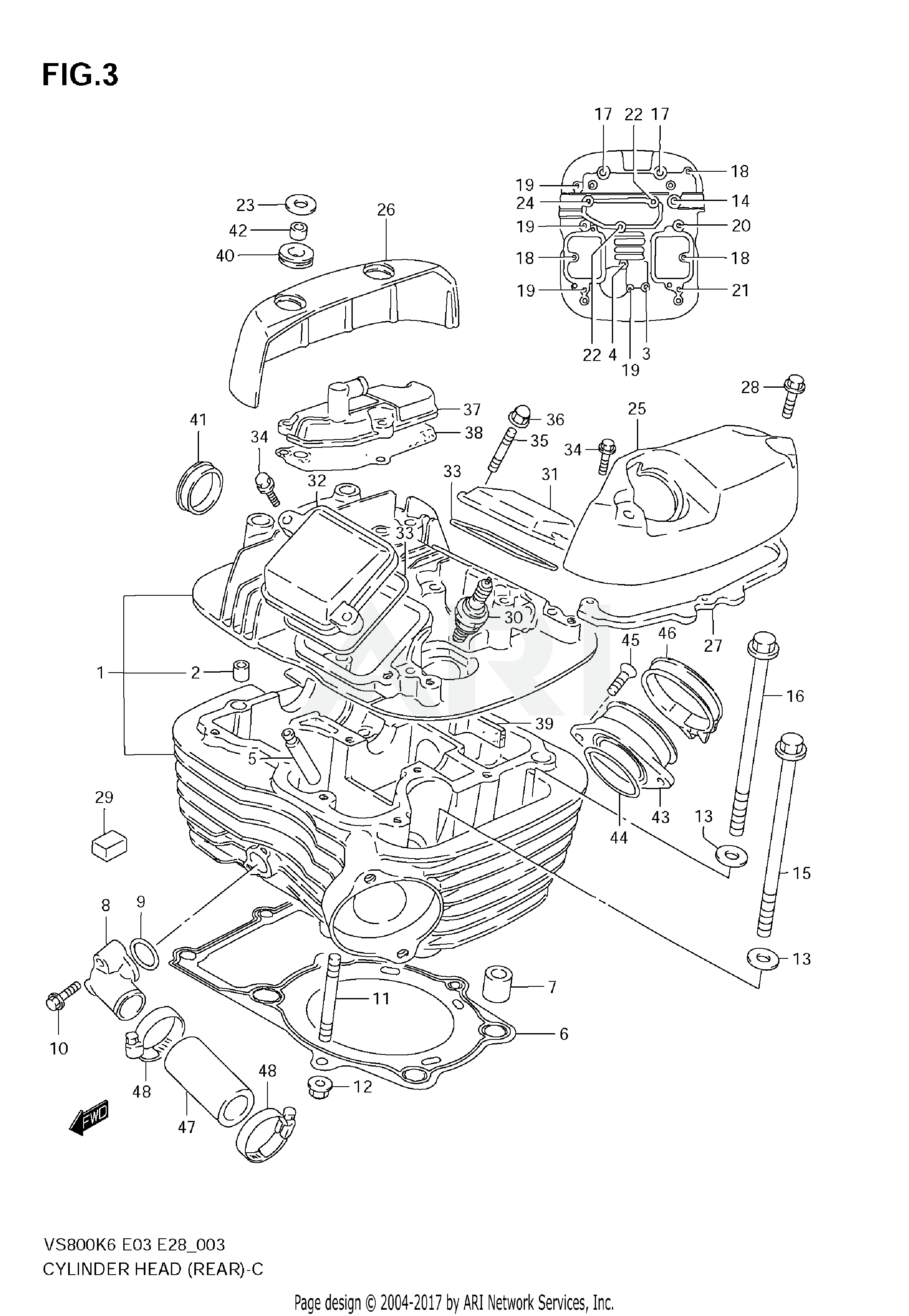 CYLINDER HEAD (REAR)