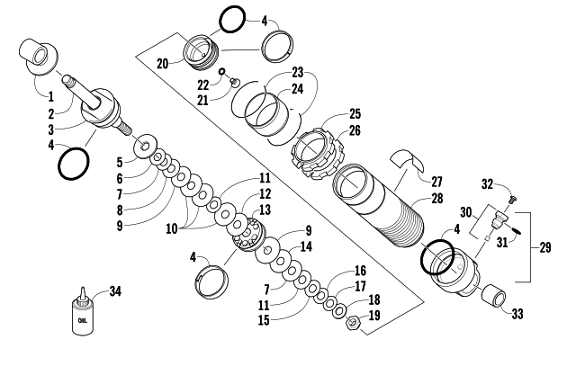 REAR SUSPENSION FRONT ARM SHOCK ABSORBER