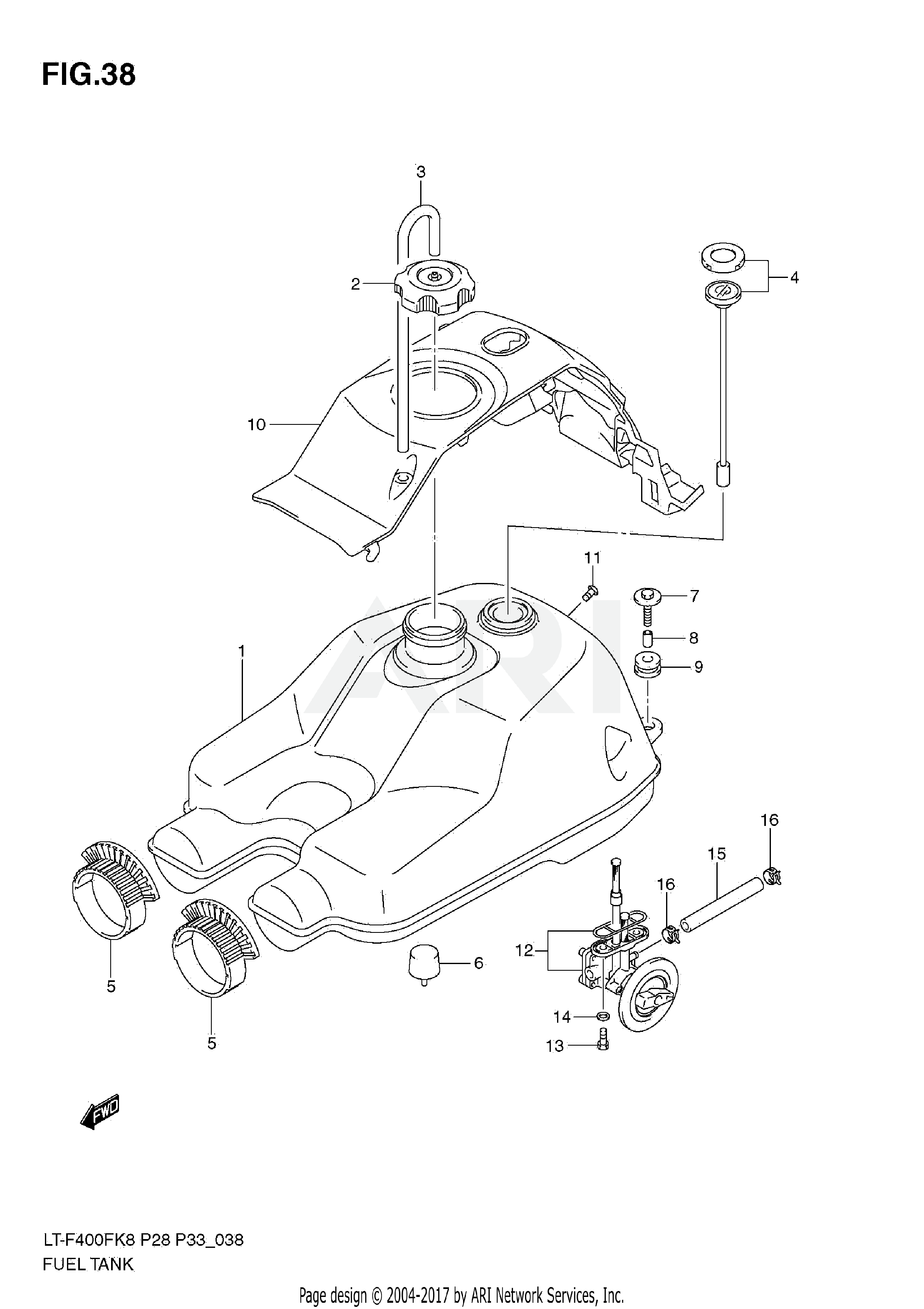 FUEL TANK (LT-F400FK8/FK9/FUL0)