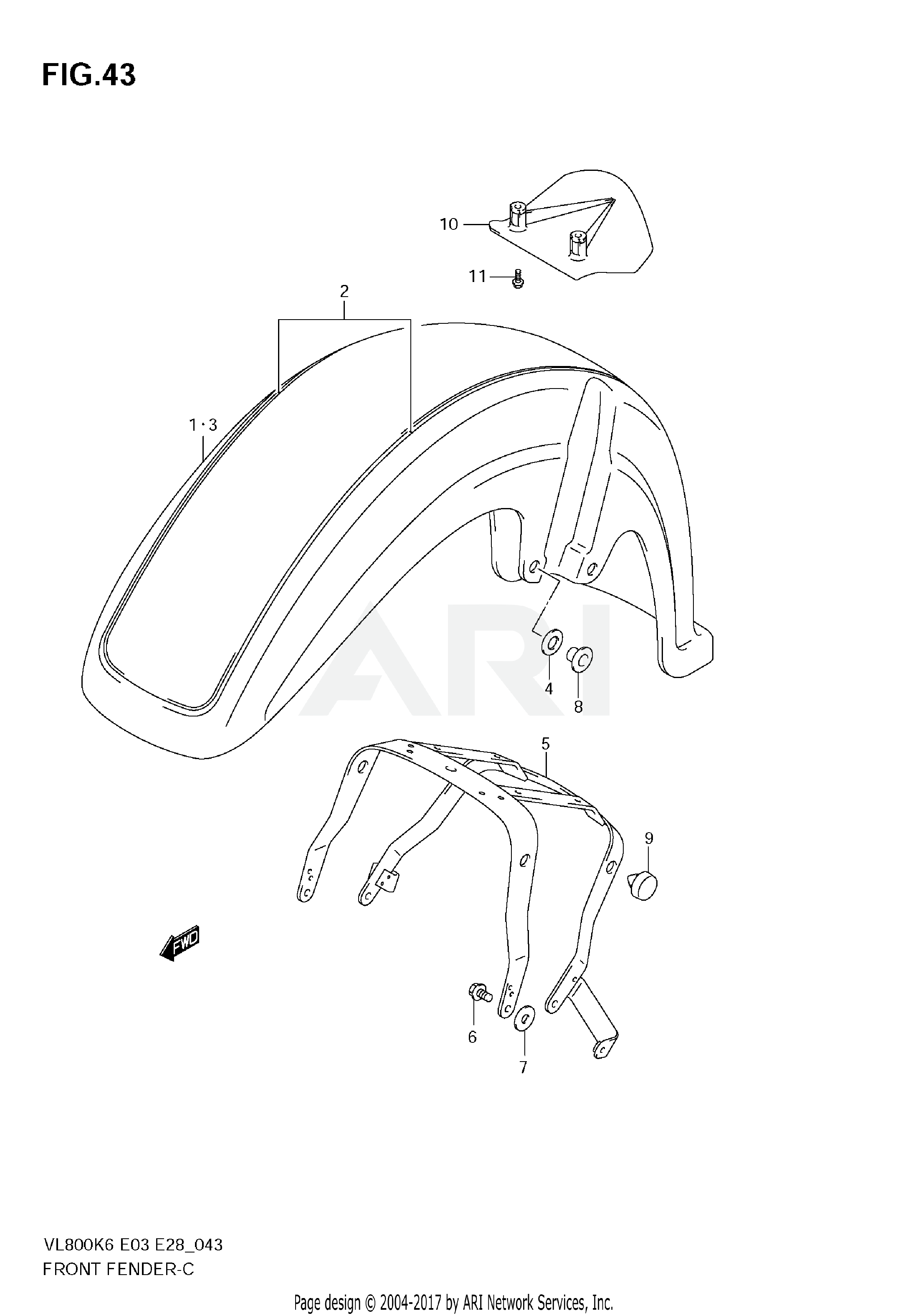 FRONT FENDER (VL800K6/TK6/CK6/K7/TK7)